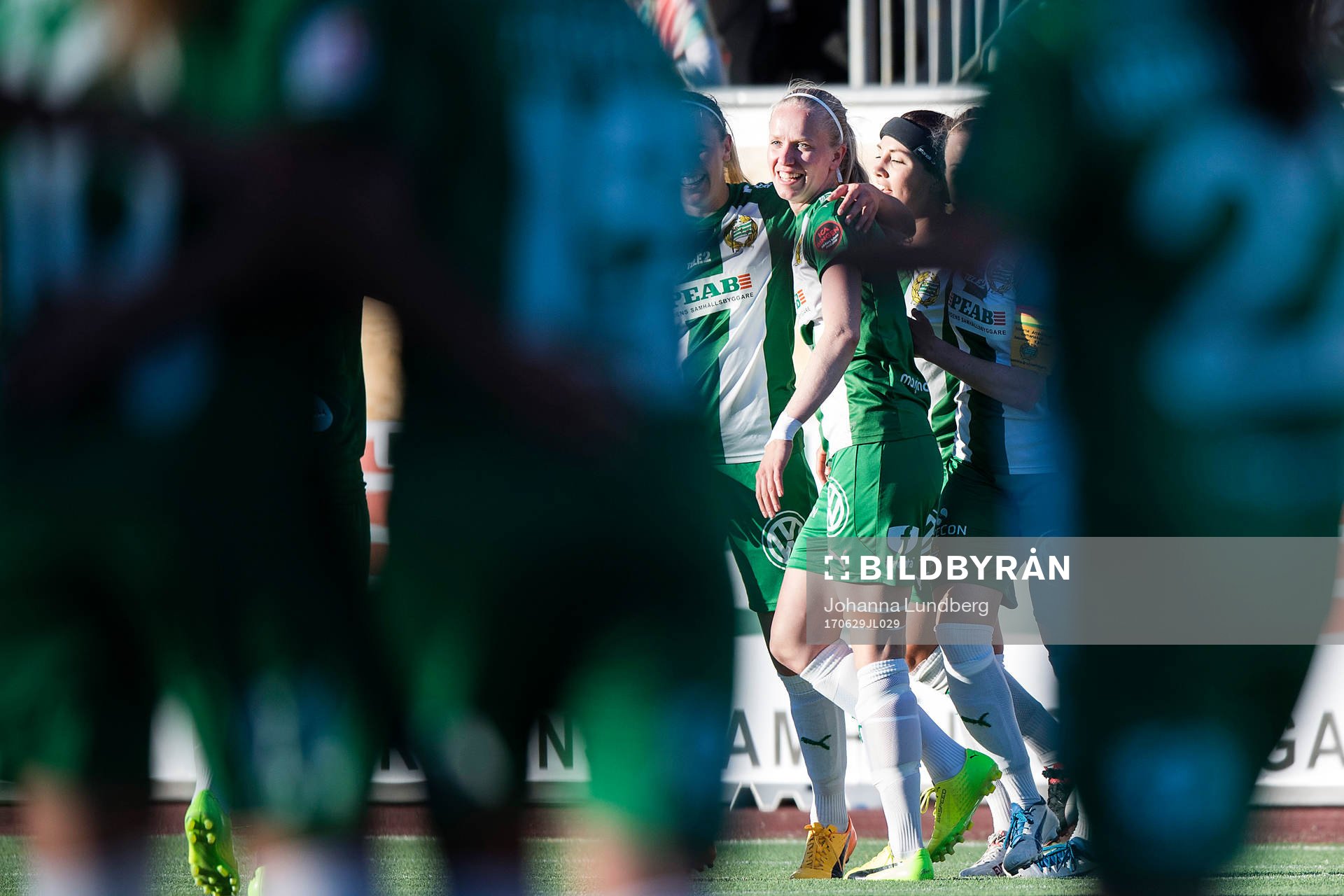 Hammarbys Olga Ekblom jublar