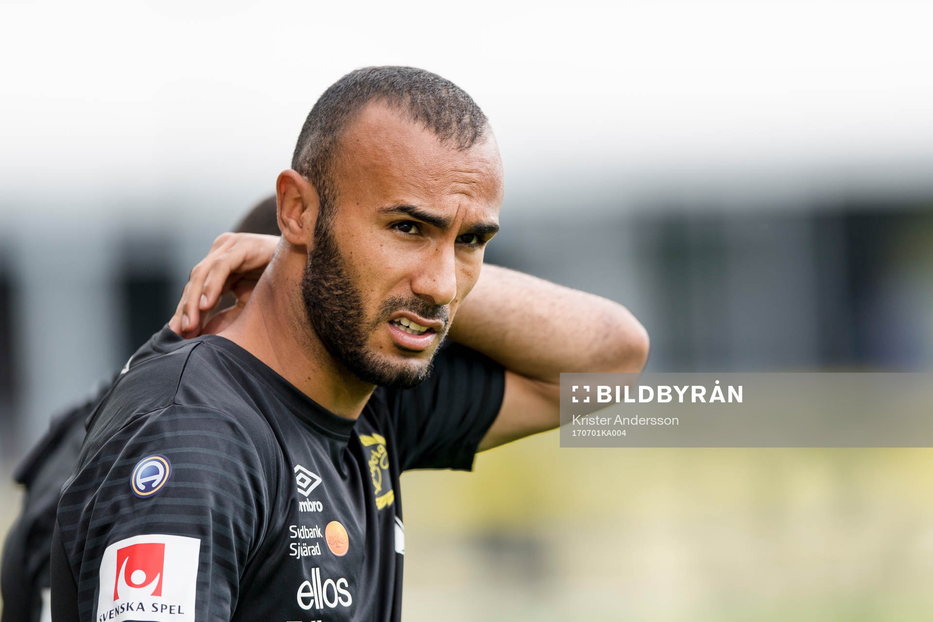 Elfsborgs Issam Jebali före fotbollsmatchen i Allsvenskan