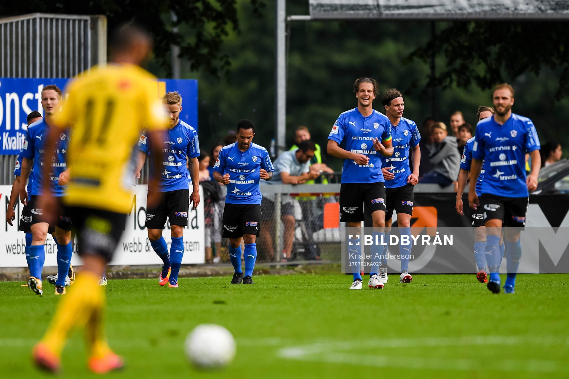 Halmstads spelare jublar