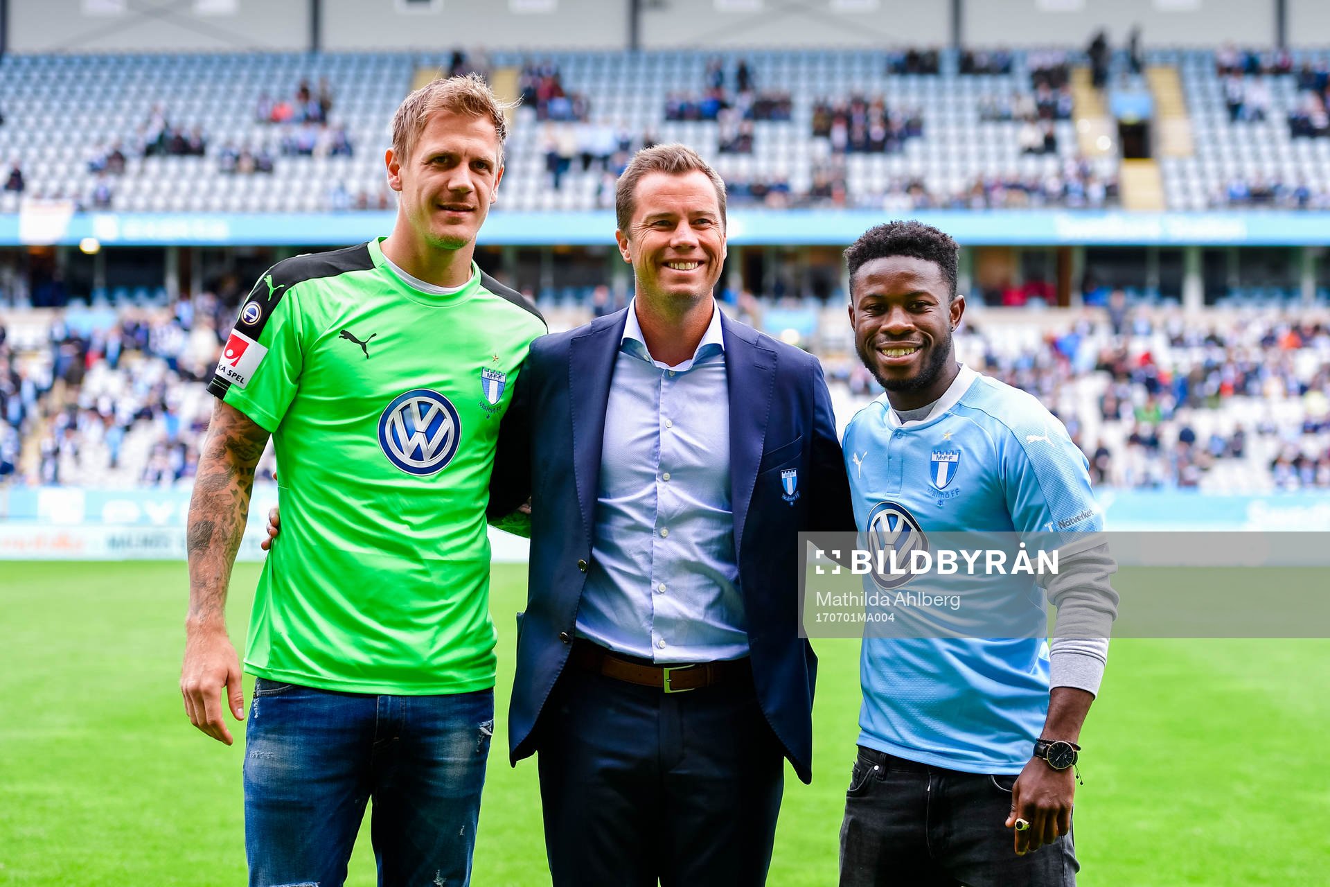 Malmö FFs nyförvärv Johan Dahlin och Kingsley Sarfo