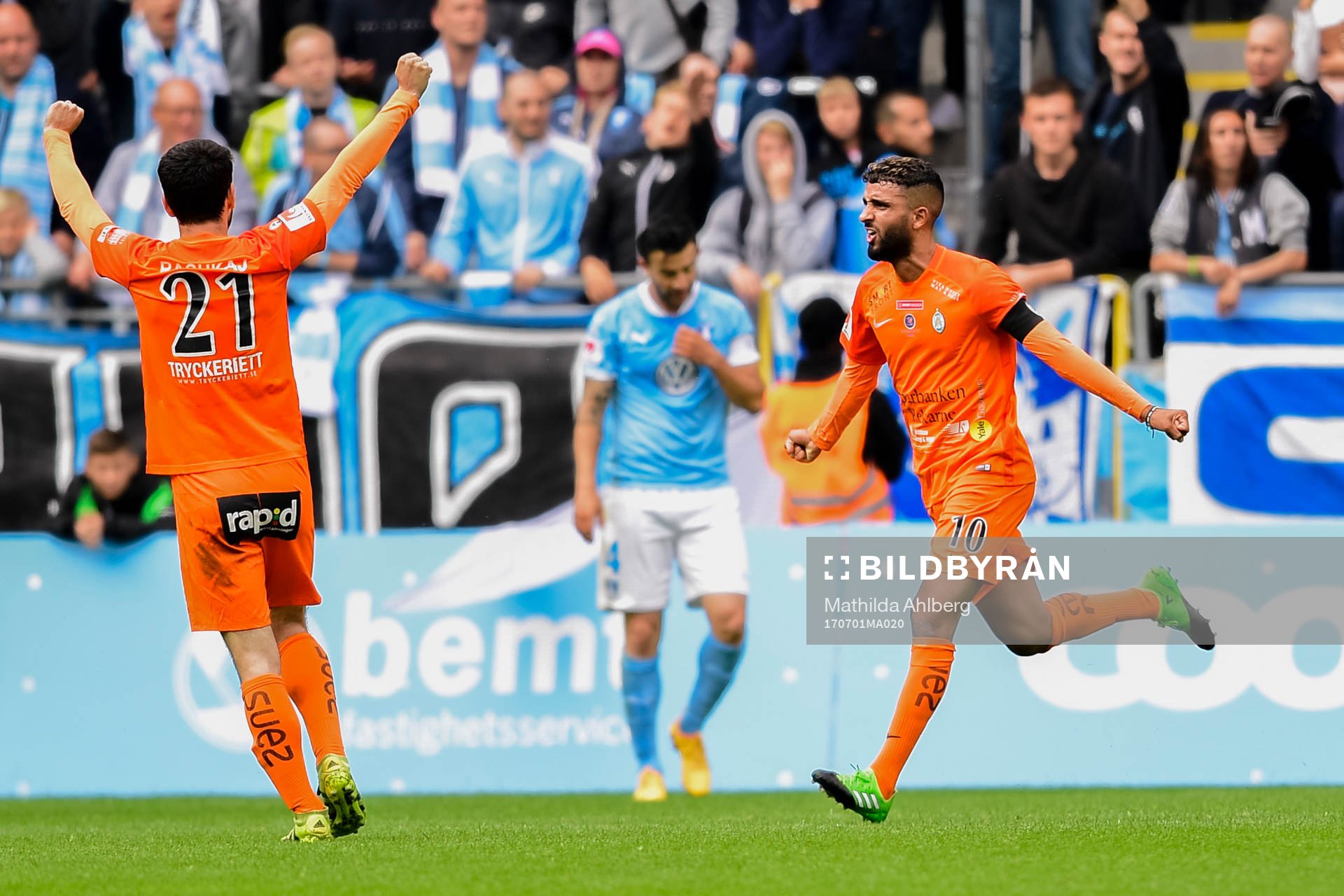 AFC Eskilstunas Omar Eddahri jublar