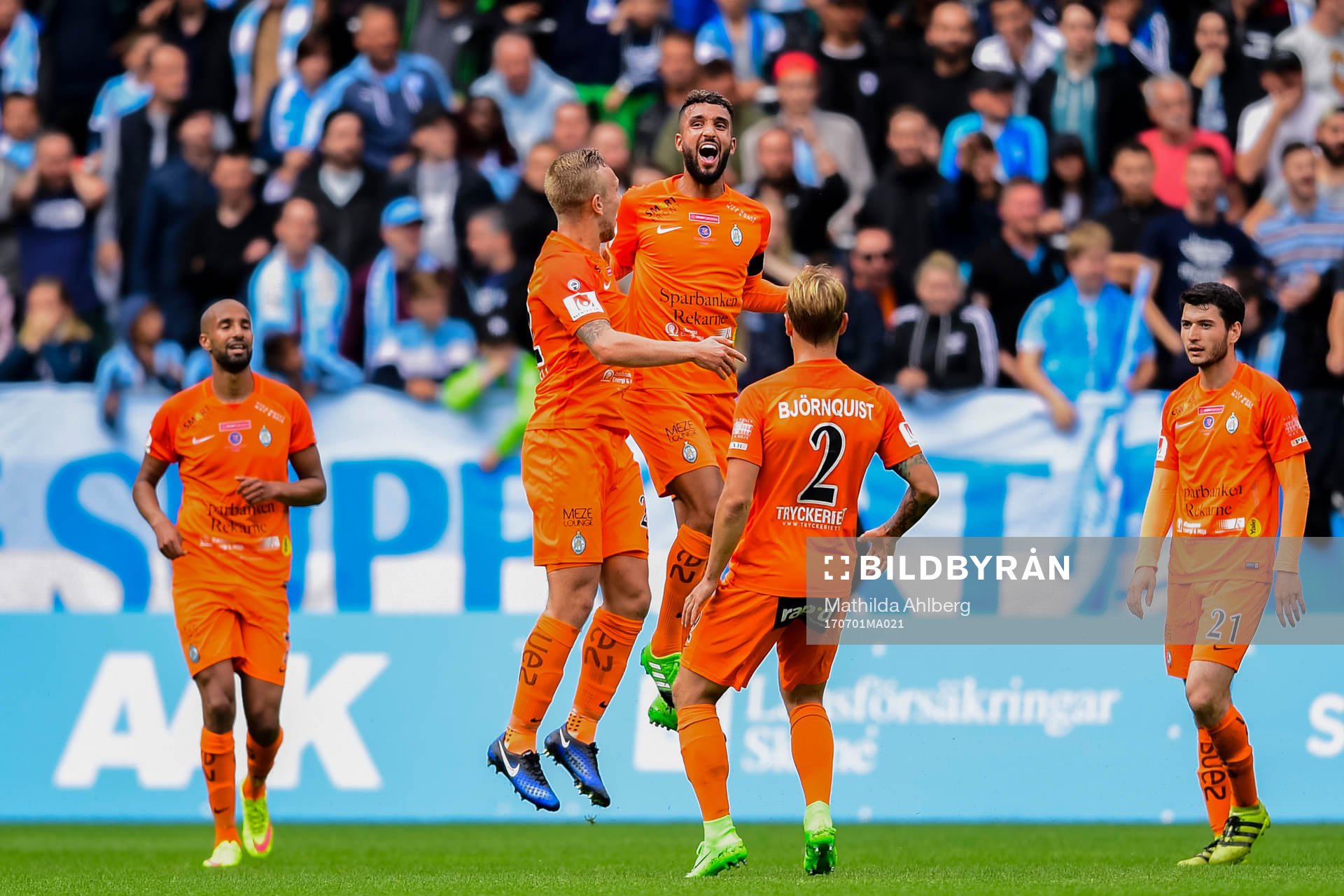 AFC Eskilstunas Omar Eddahri jublar