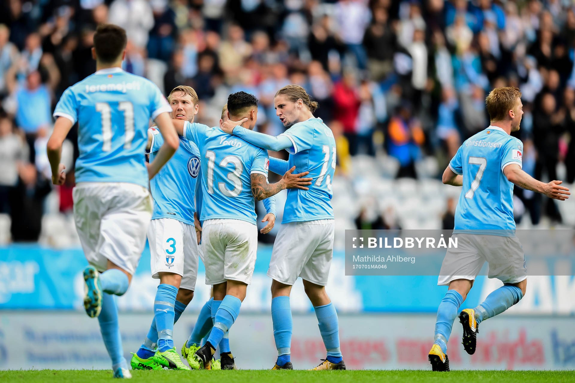 Malmö FFs Yoshimar Yotún, Anton Tinnerholm och Pawel