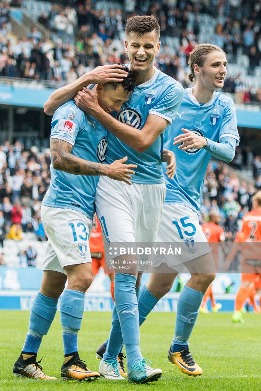 Malmö FFs Yoshimar Yotún, Alexander Jeremejeff och Pawel