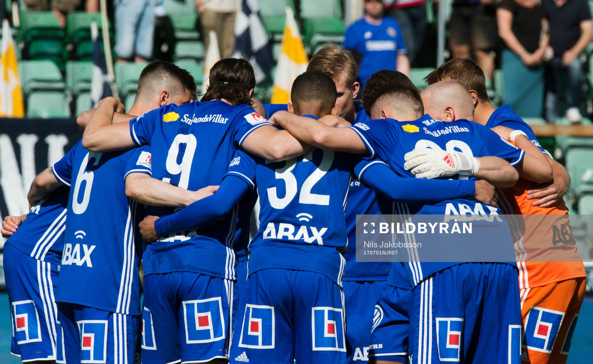 Sundsvalls lag innan fotbollsmatchen i Allsvenskan mellan