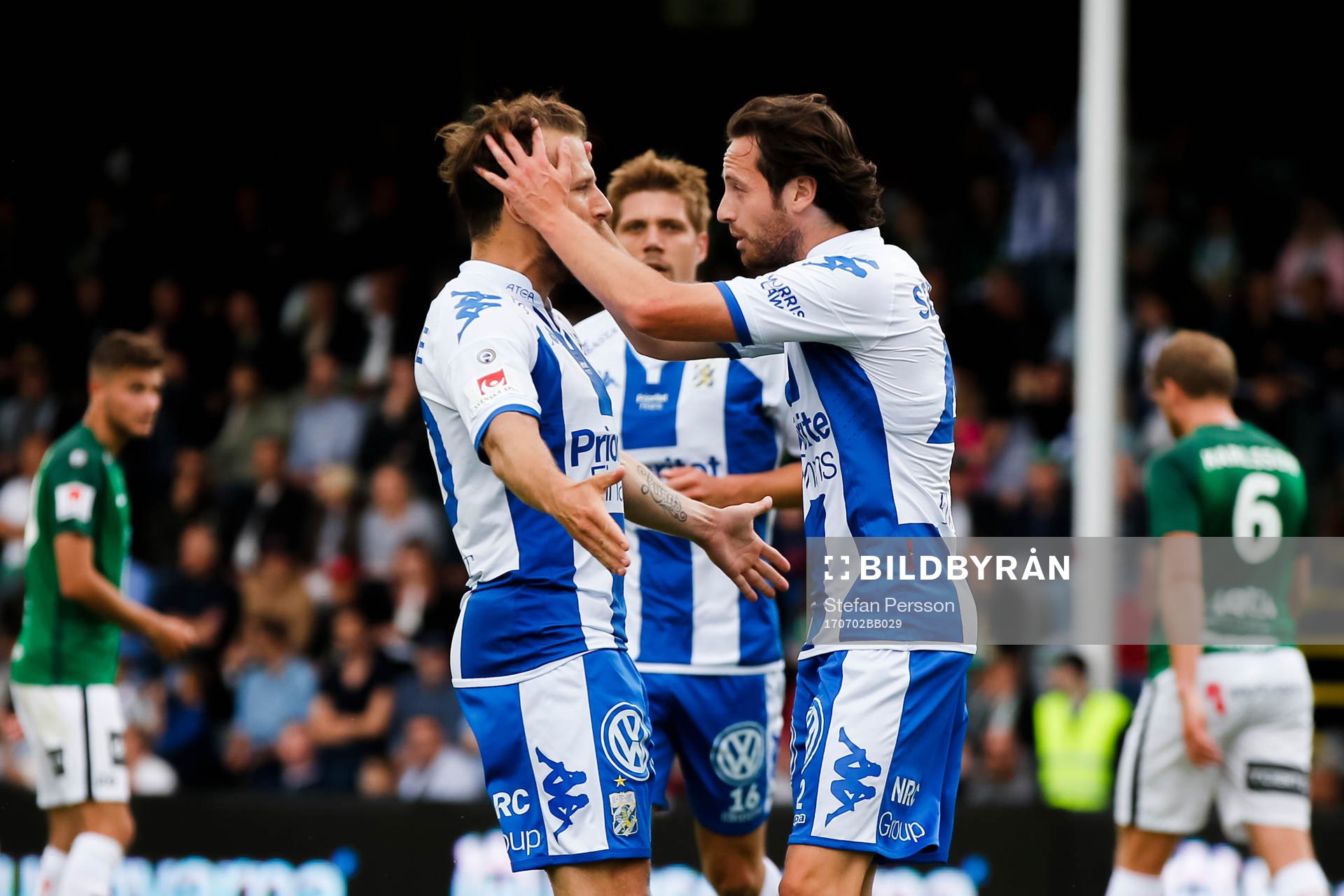 IFK Göteborgs Tobias Hysen och Mikkel Diskerud jublar