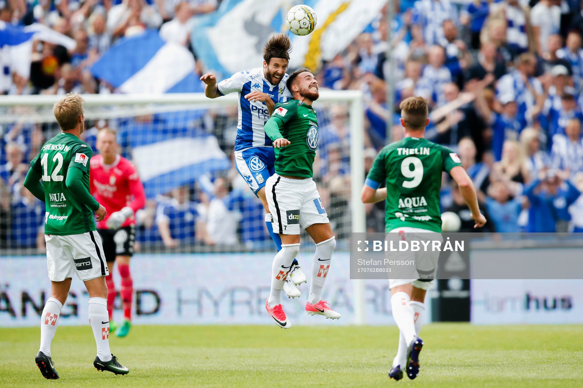 IFK Göteborgs Mattias Bjärsmyr och Jönköpings Dzenis