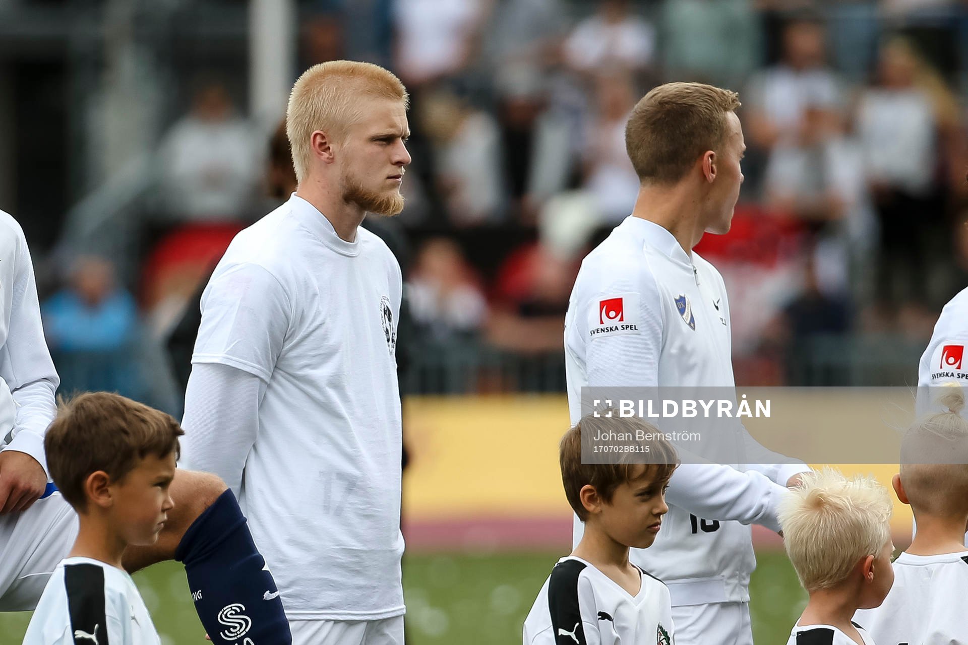 Norrköpings Karl Holmberg före fotbollsmatchen i