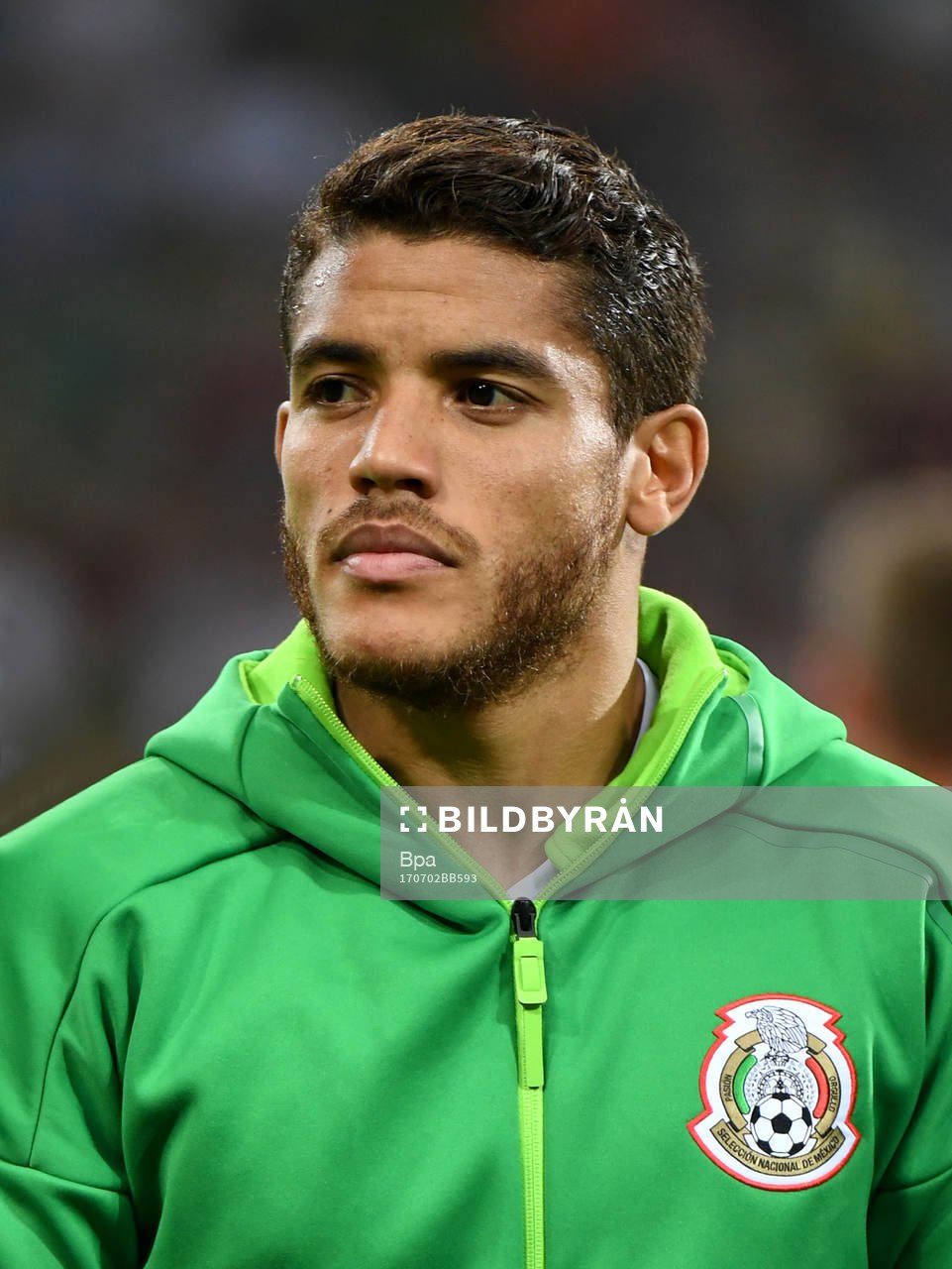 Fotboll, VM 2018, Porträtt, Mexico: Jonathan dos Santos Ramirez, Mexico, poserar för ett porträtt den 2 juli 2017