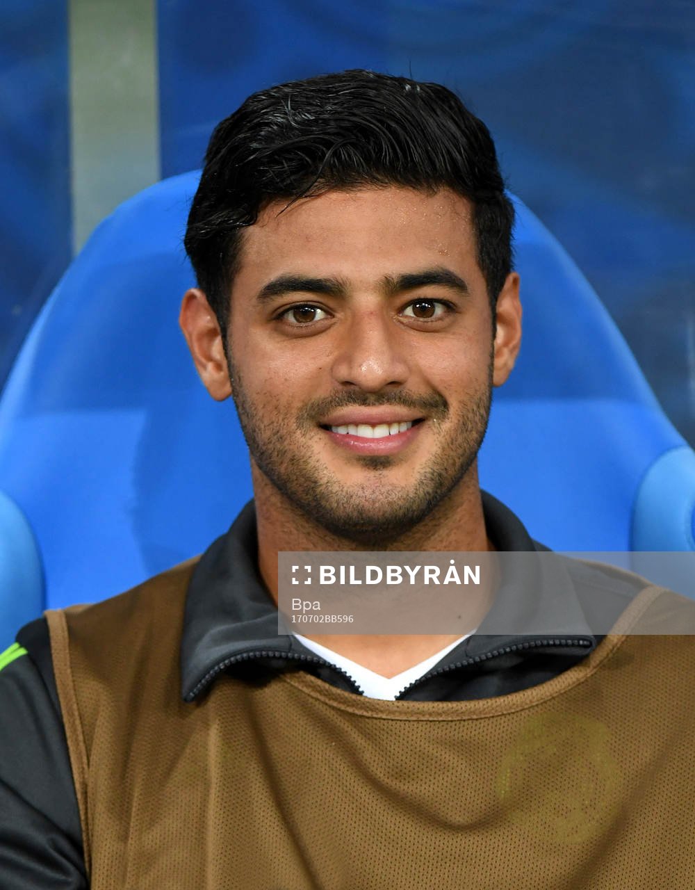 Fotboll, VM 2018, Porträtt, Mexico: Carlos Alberto Vela, Mexico, poserar för ett porträtt den 2 juli 2017