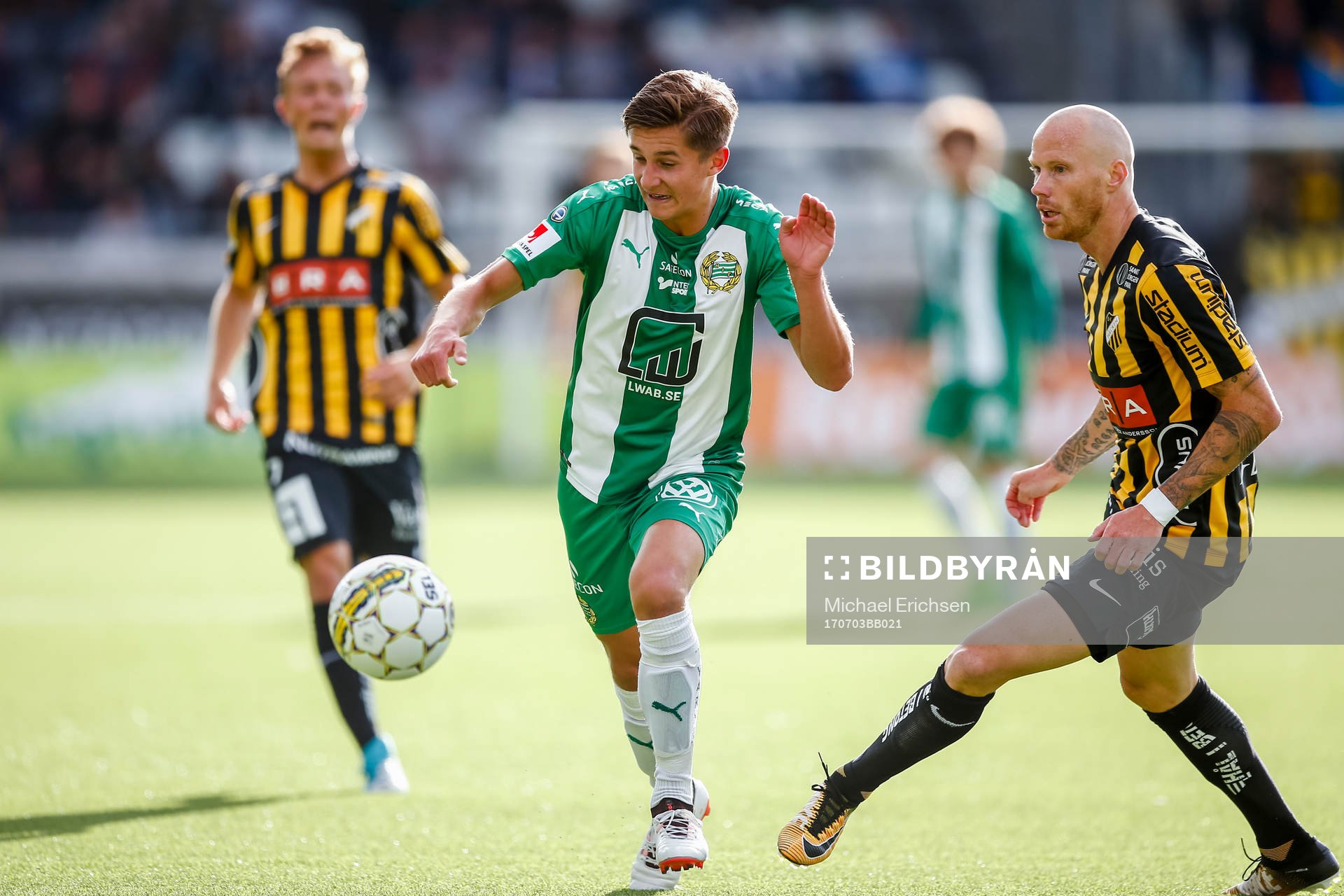Hammarbys Leo Bengtsson och Häckens Alexander Farnerud