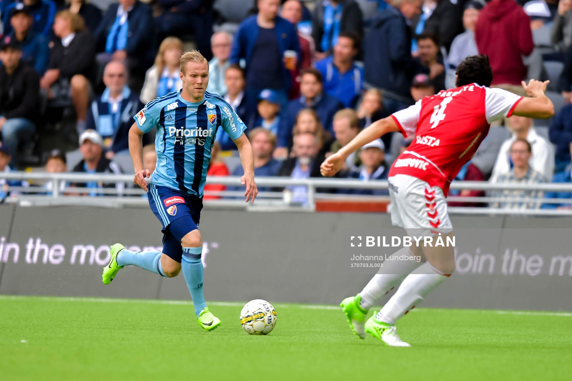 Djurgårdens Gustav Engvall och Kalmars Marko Biskupovic