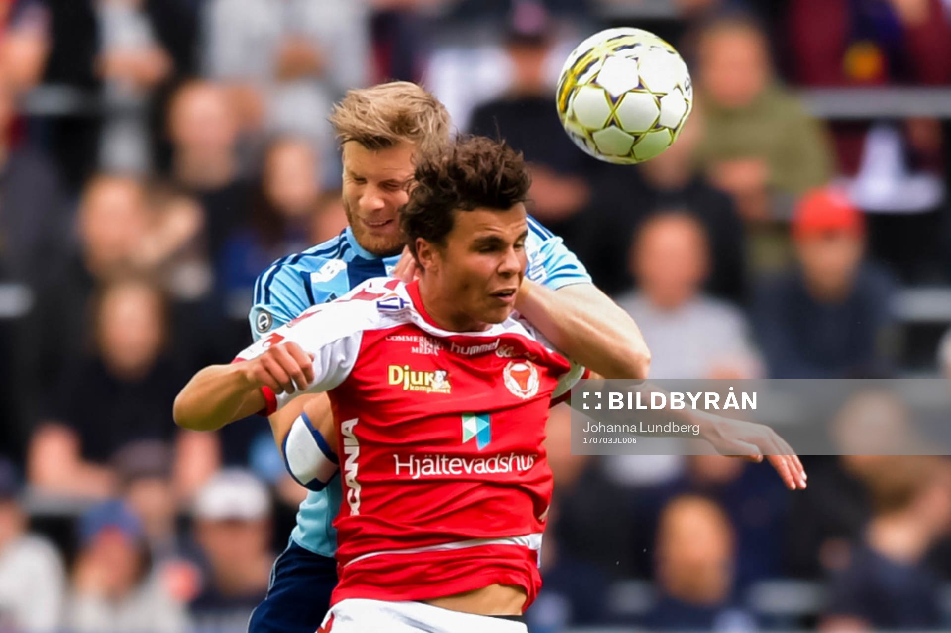 Djurgårdens Niklas Gunnarsson och Kalmars Herman Hallberg