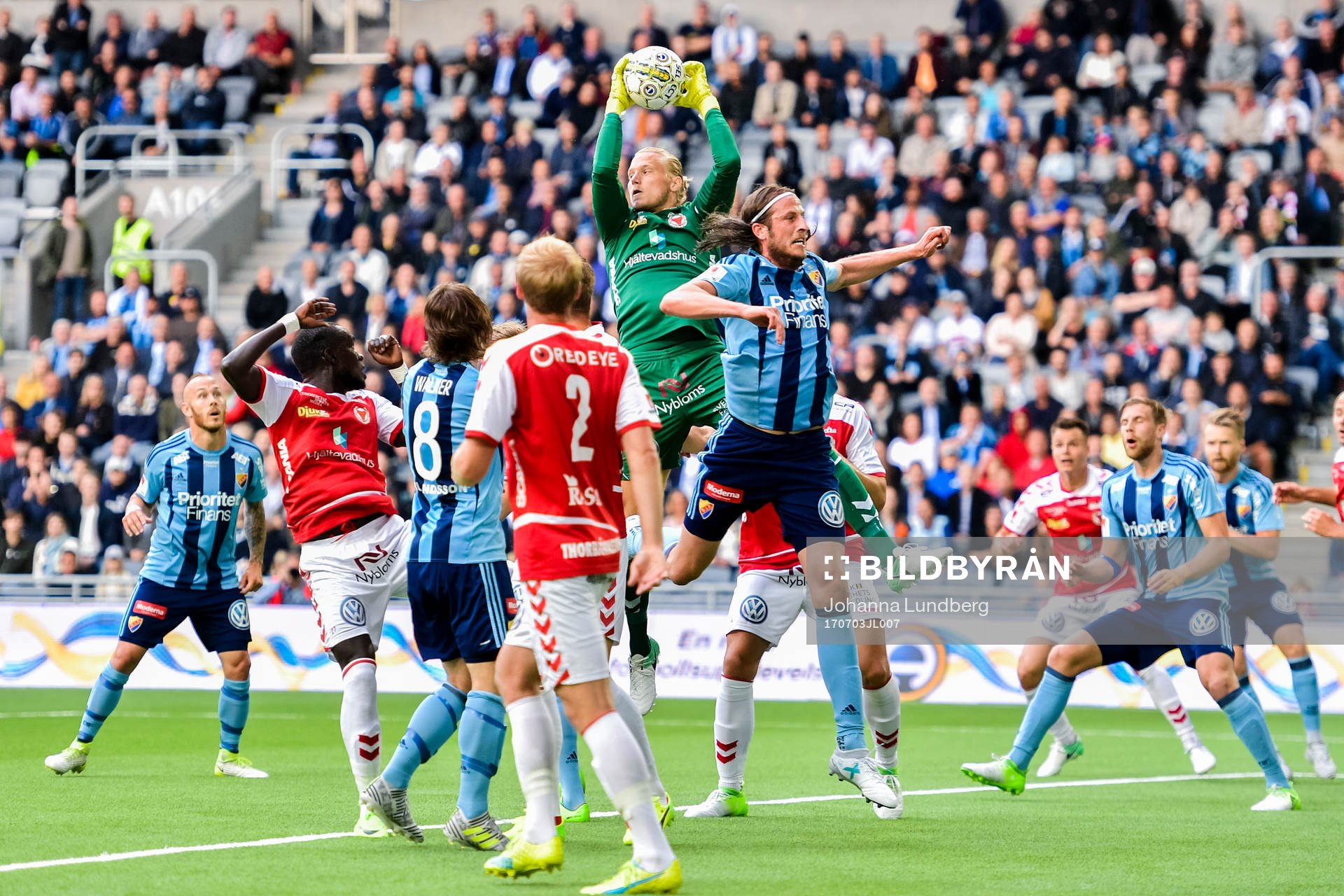 Kalmars målvakt Ole Söderberg och Djurgårdens Jonas