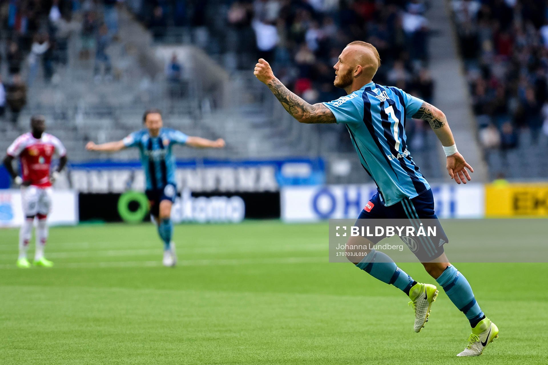 Djurgårdens Magnus Eriksson jublar