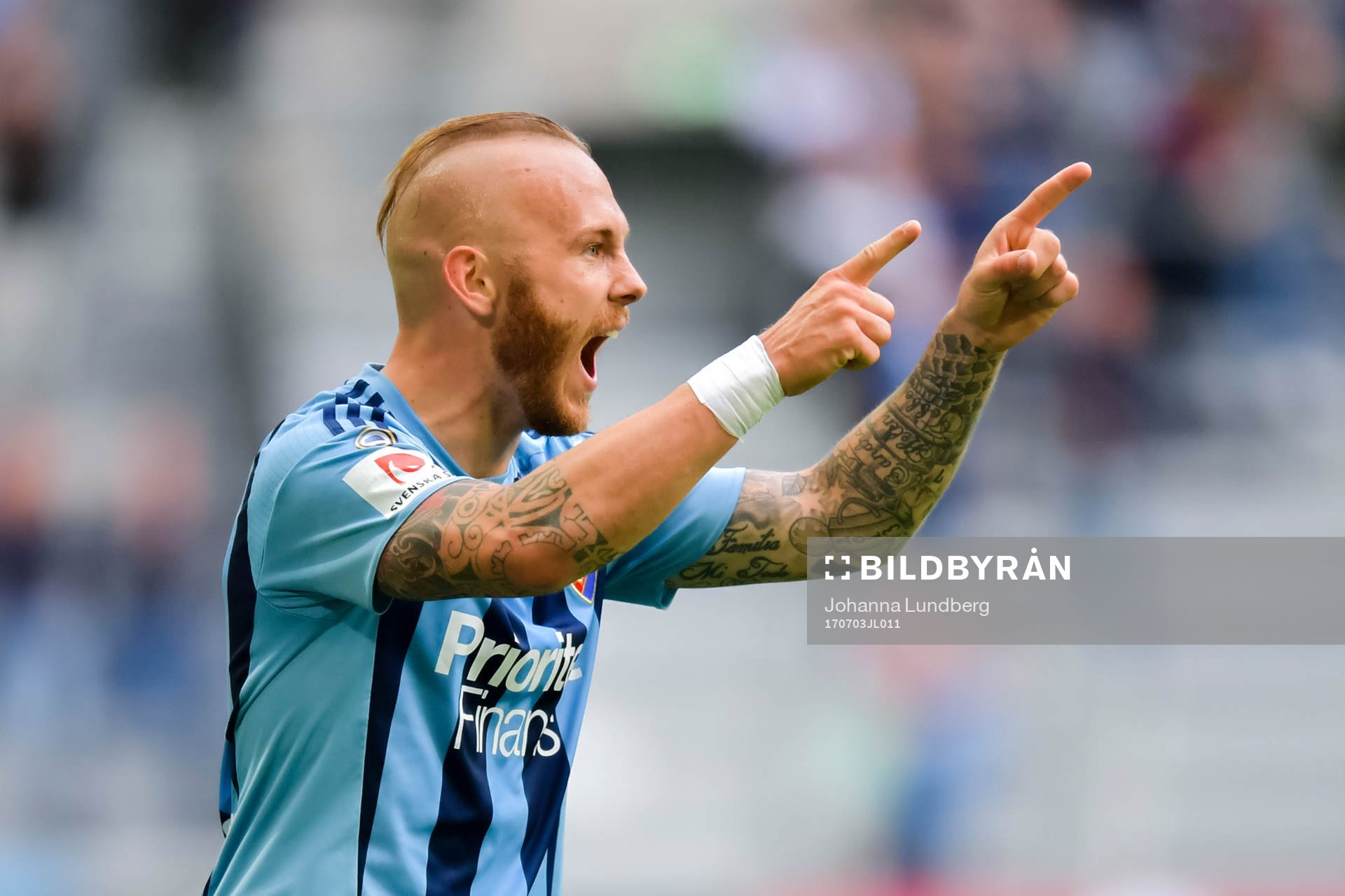Djurgårdens Magnus Eriksson jublar