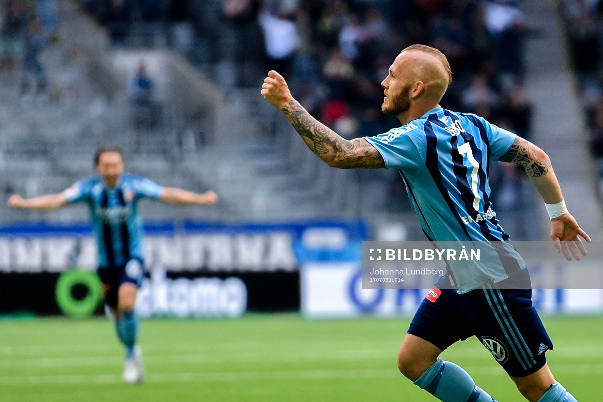 Djurgårdens Magnus Eriksson jublar