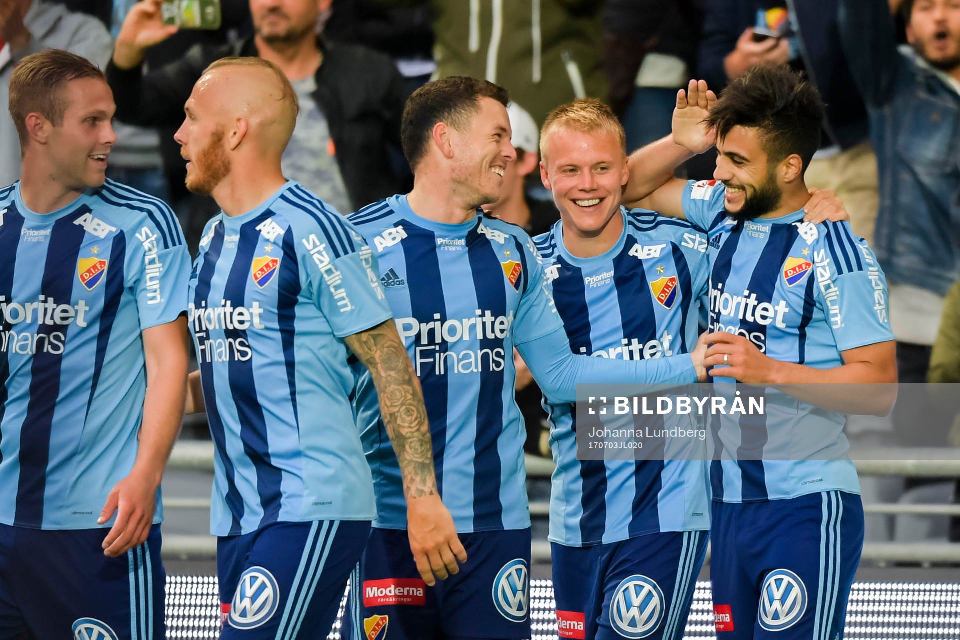 Djurgårdens spelare jublar