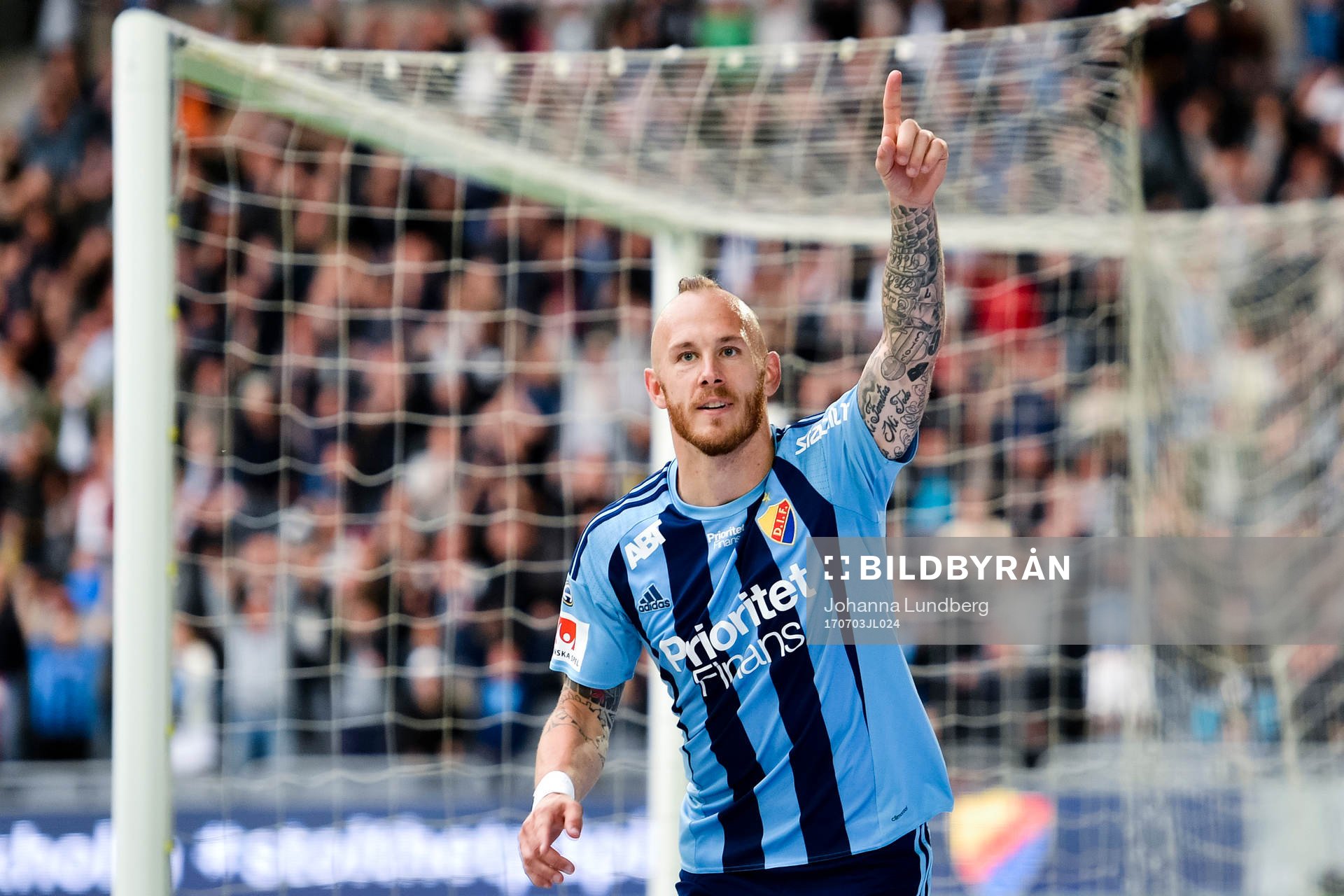 Djurgårdens Magnus Eriksson jublar