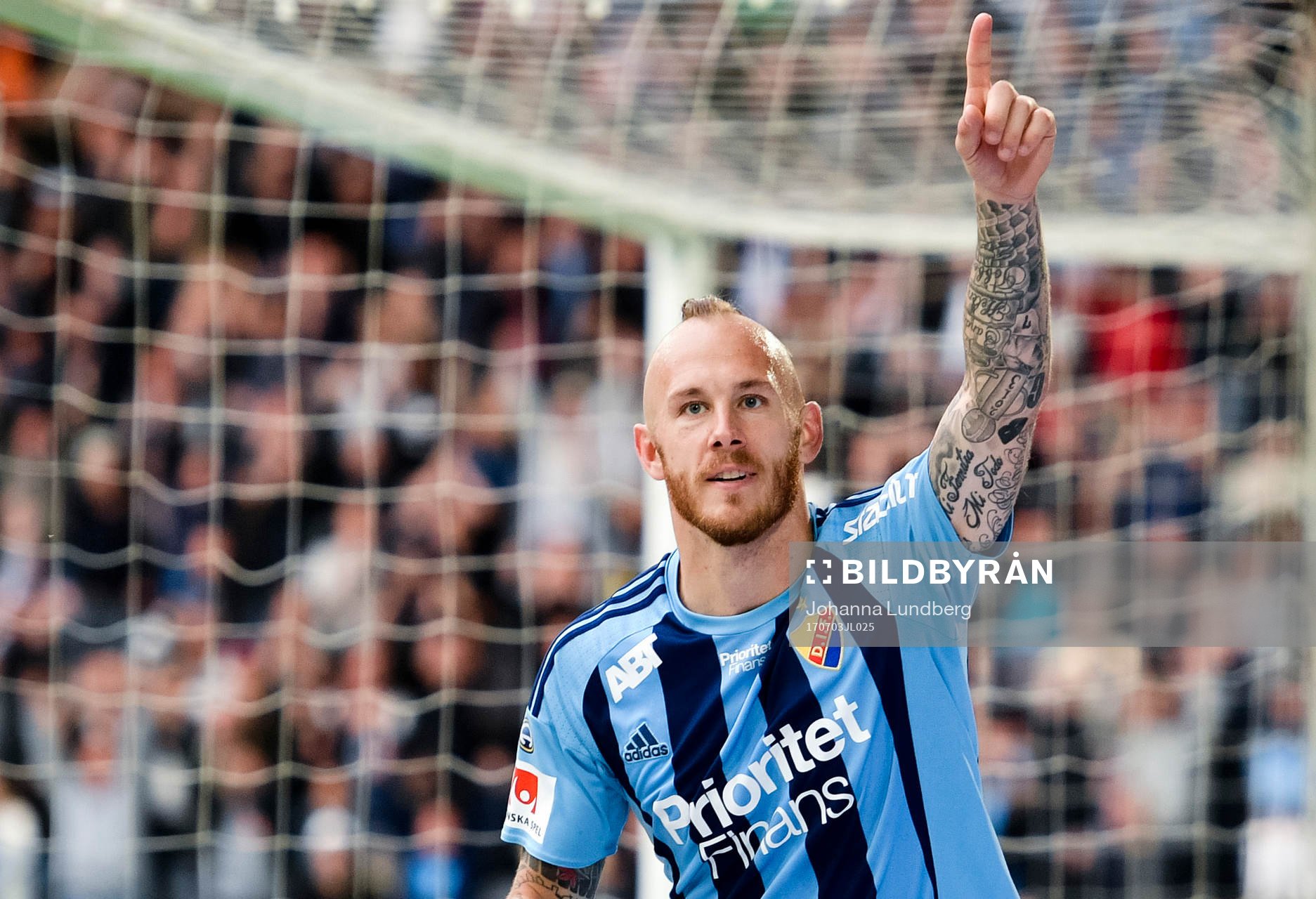 Djurgårdens Magnus Eriksson jublar