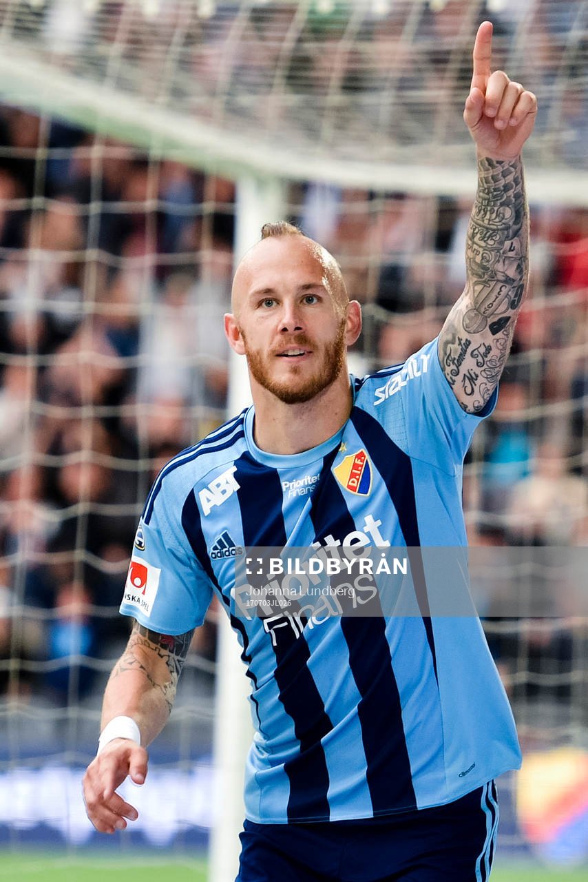 Djurgårdens Magnus Eriksson jublar