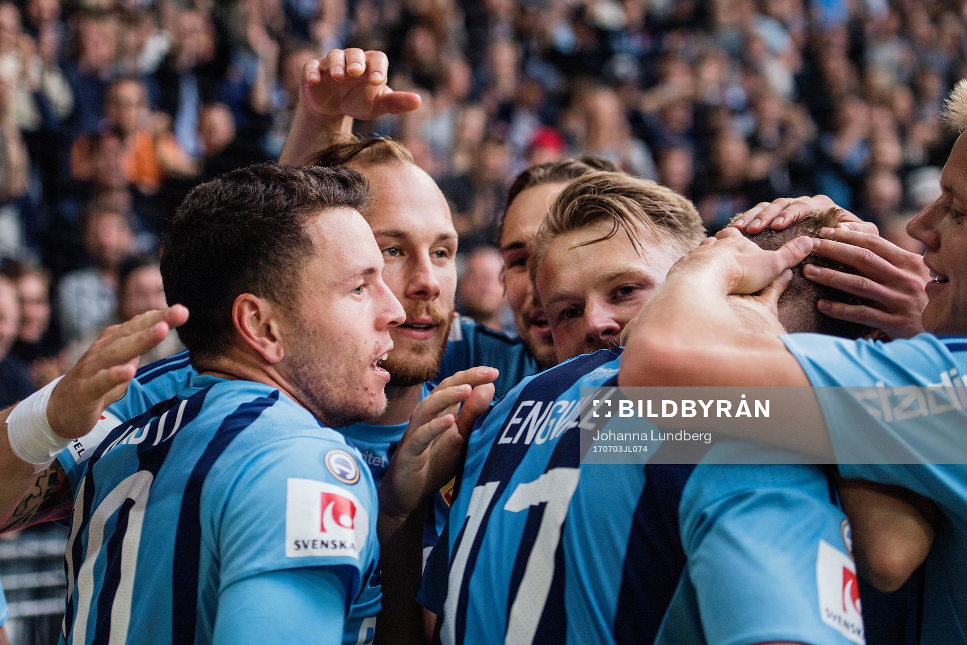 Djurgårdens Kerim Mrabti, Magnus Eriksson och Jacob Une