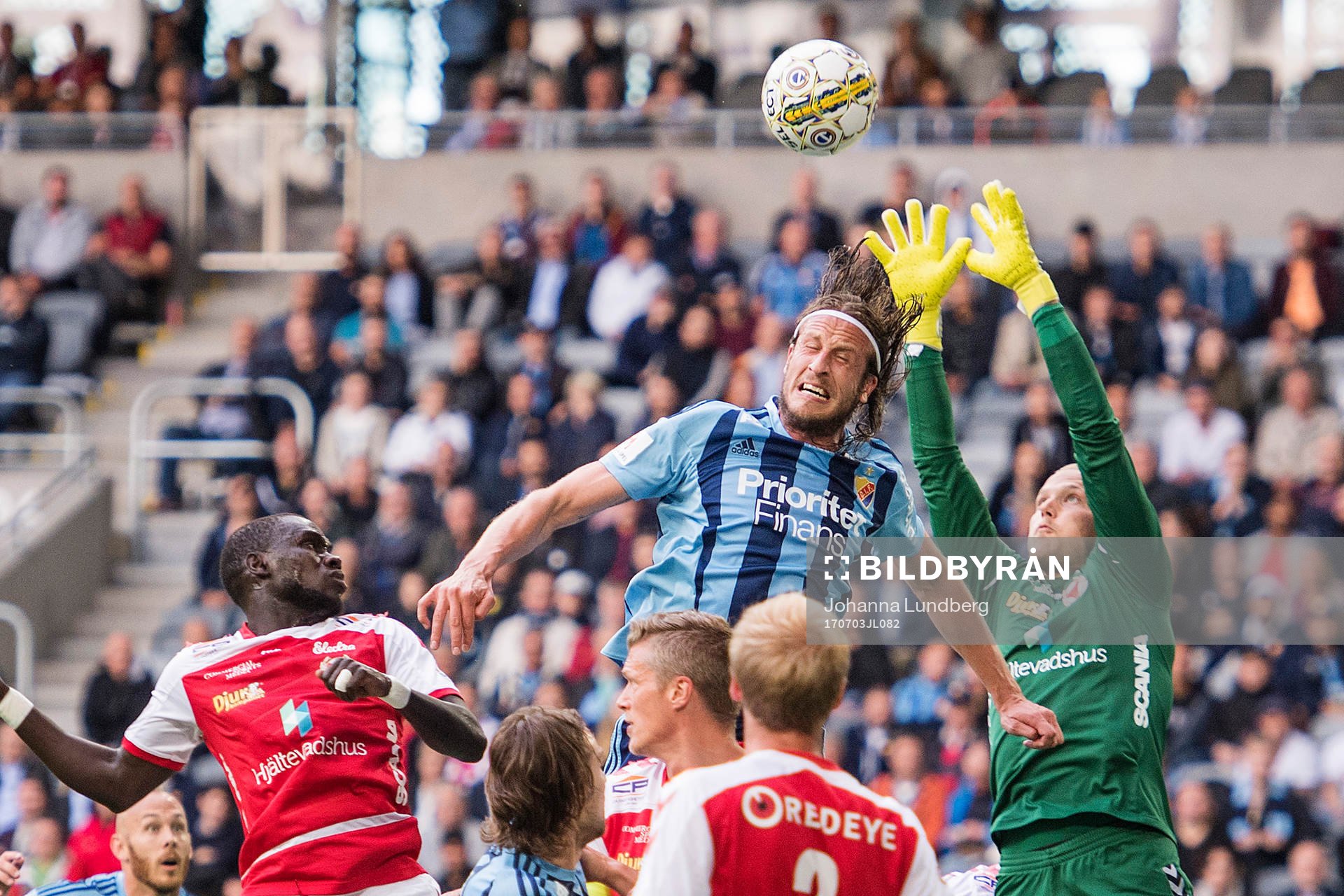 Djurgårdens Jonas Olsson och Kalmars målvakt Ole