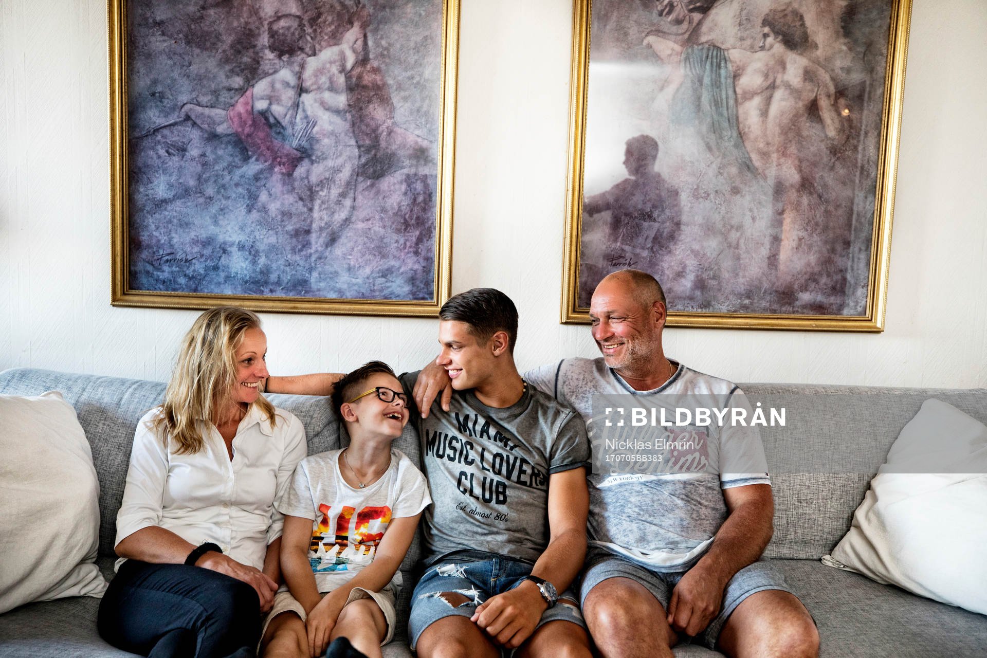 Hemma hos Kevin Ackermann och hans föräldrar Robert, Lena