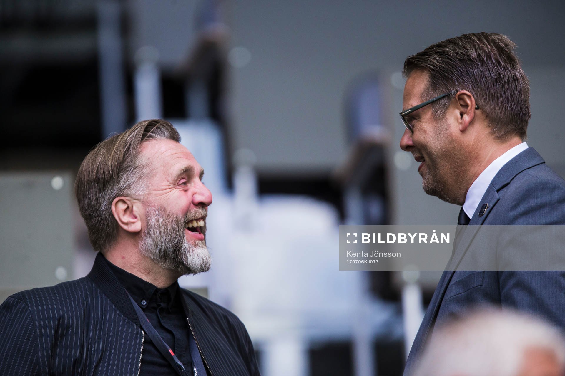 s sportchef Björn Wesström och VD Mikael Ahlerup innan