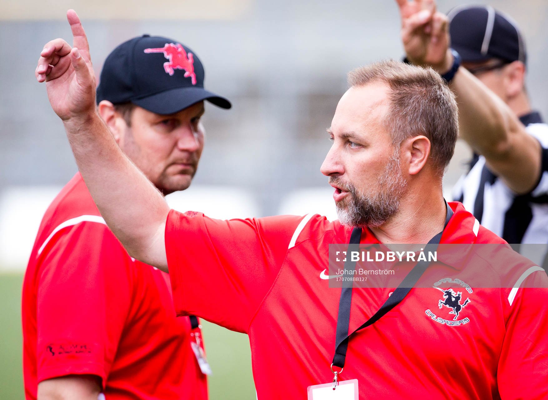 Carlstad Crusaders tränare Tracey Gere under SM-finalen i Superserien mellan Örebro och Carlstad den 8 juli 2017 i Örebro.