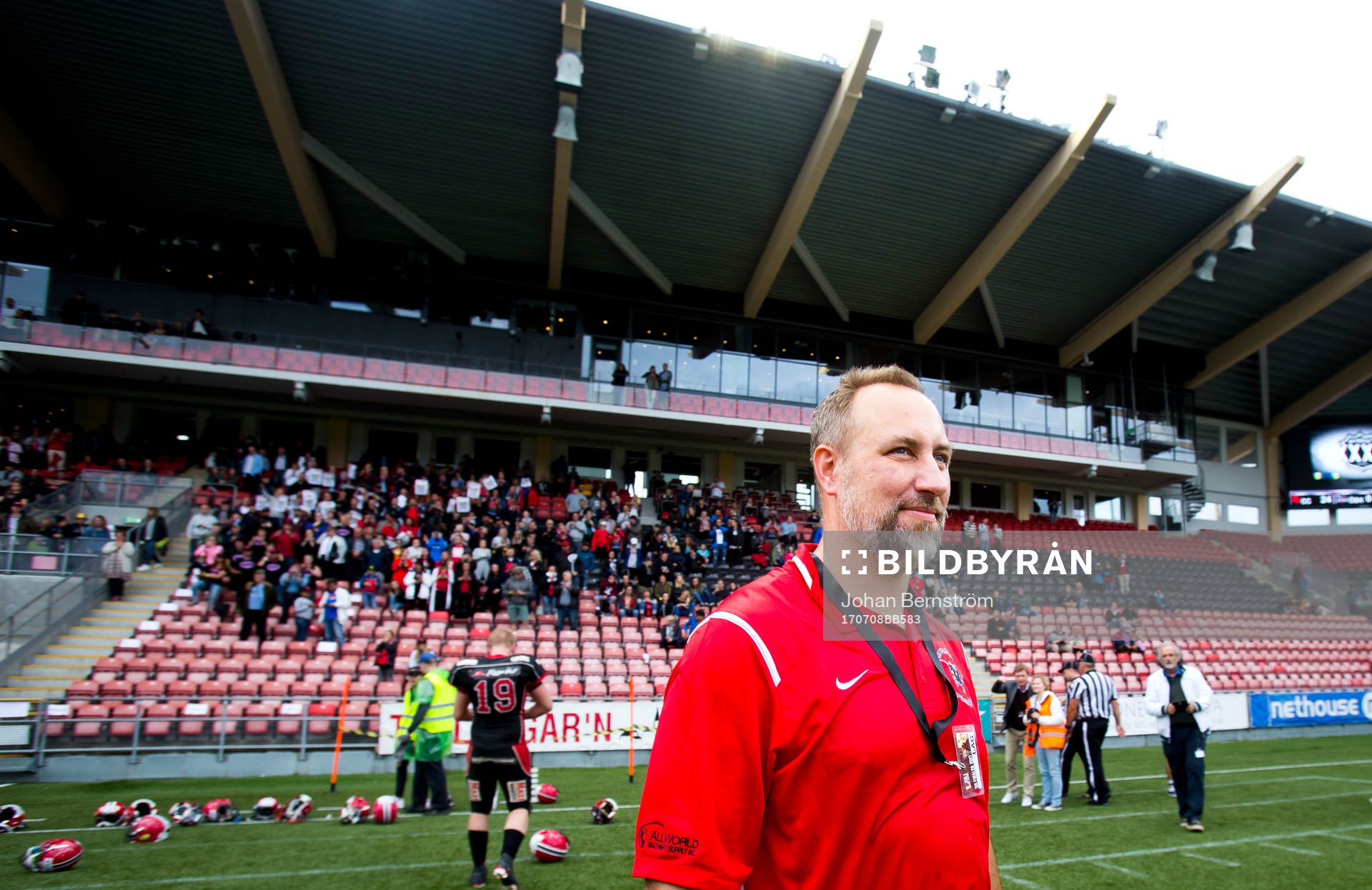 Carlstad Crusaders tränare Tracey Gere under SM-finalen i Superserien mellan Örebro och Carlstad den 8 juli 2017 i Örebro.