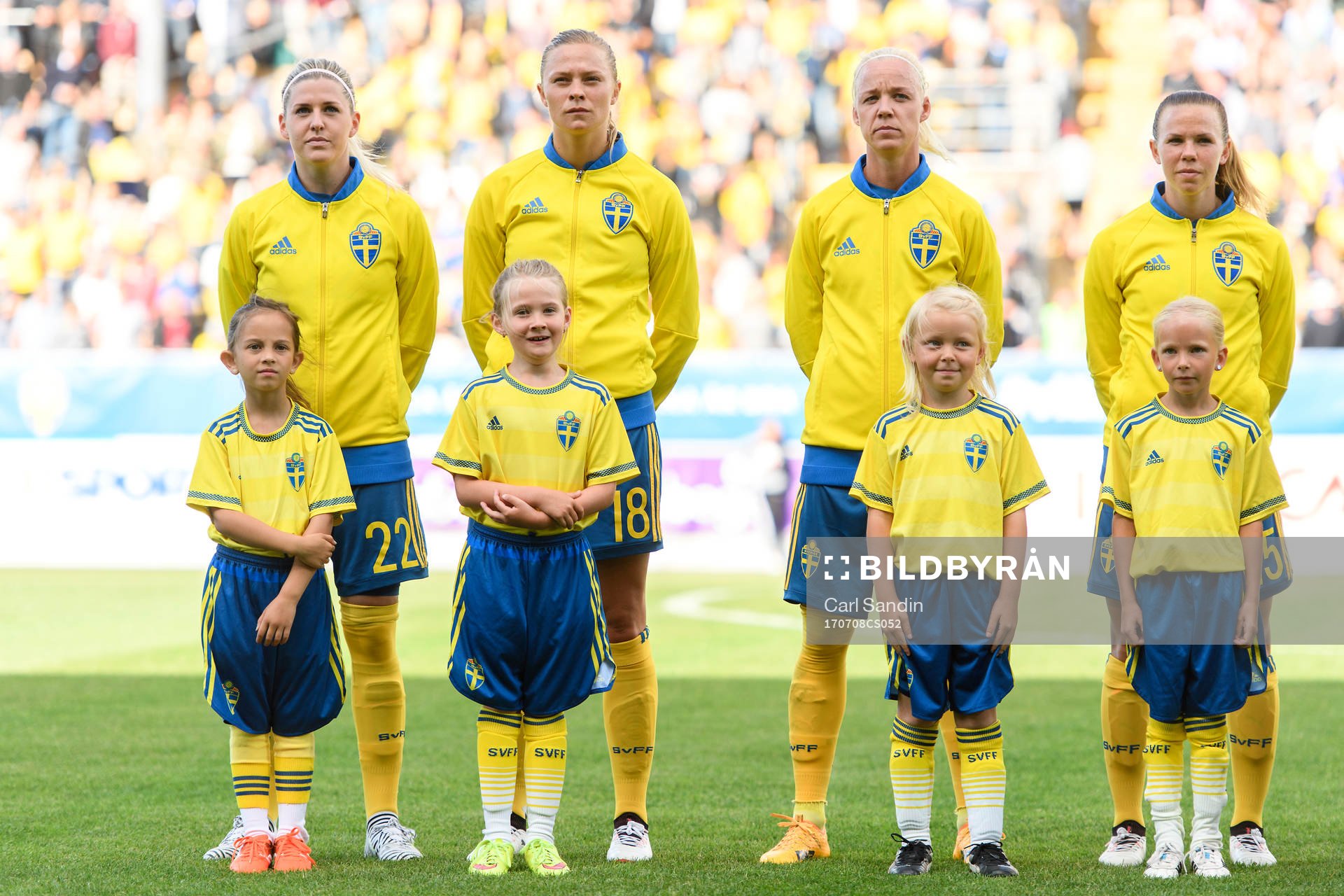 Sveriges Olivia Schough, Fridolina Rolfö, Caroline Seger