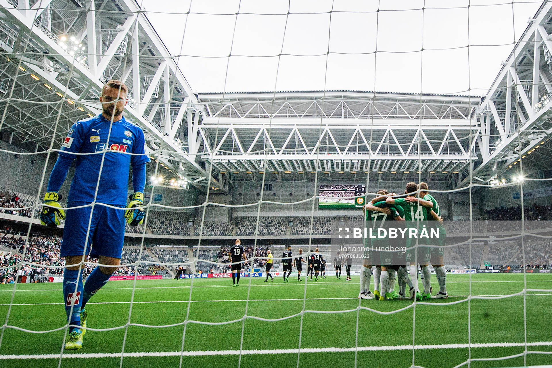 Hammarbys spelare jublar