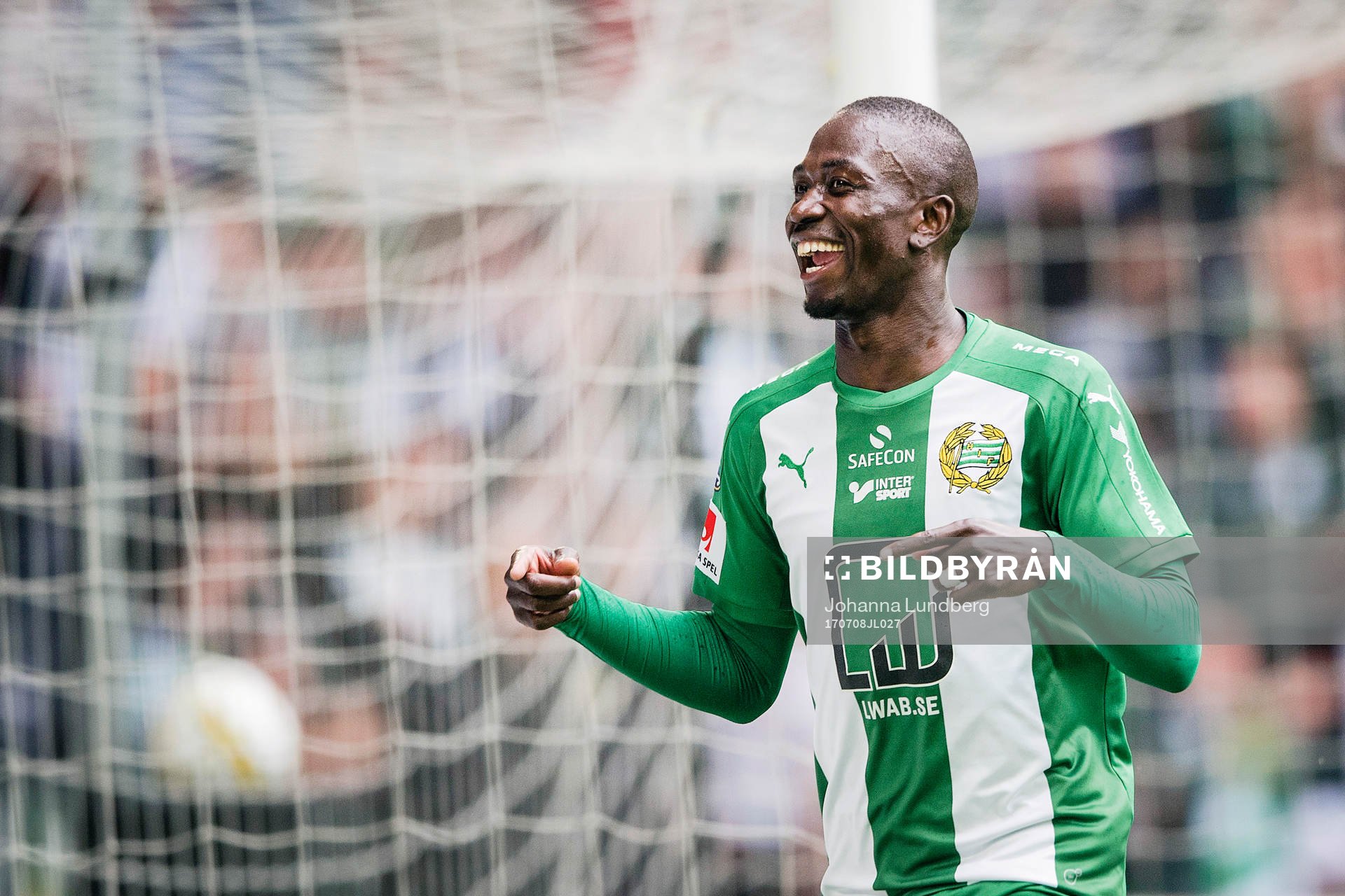 Hammarbys Pa Amat Dibba gör 3-0 och jublar