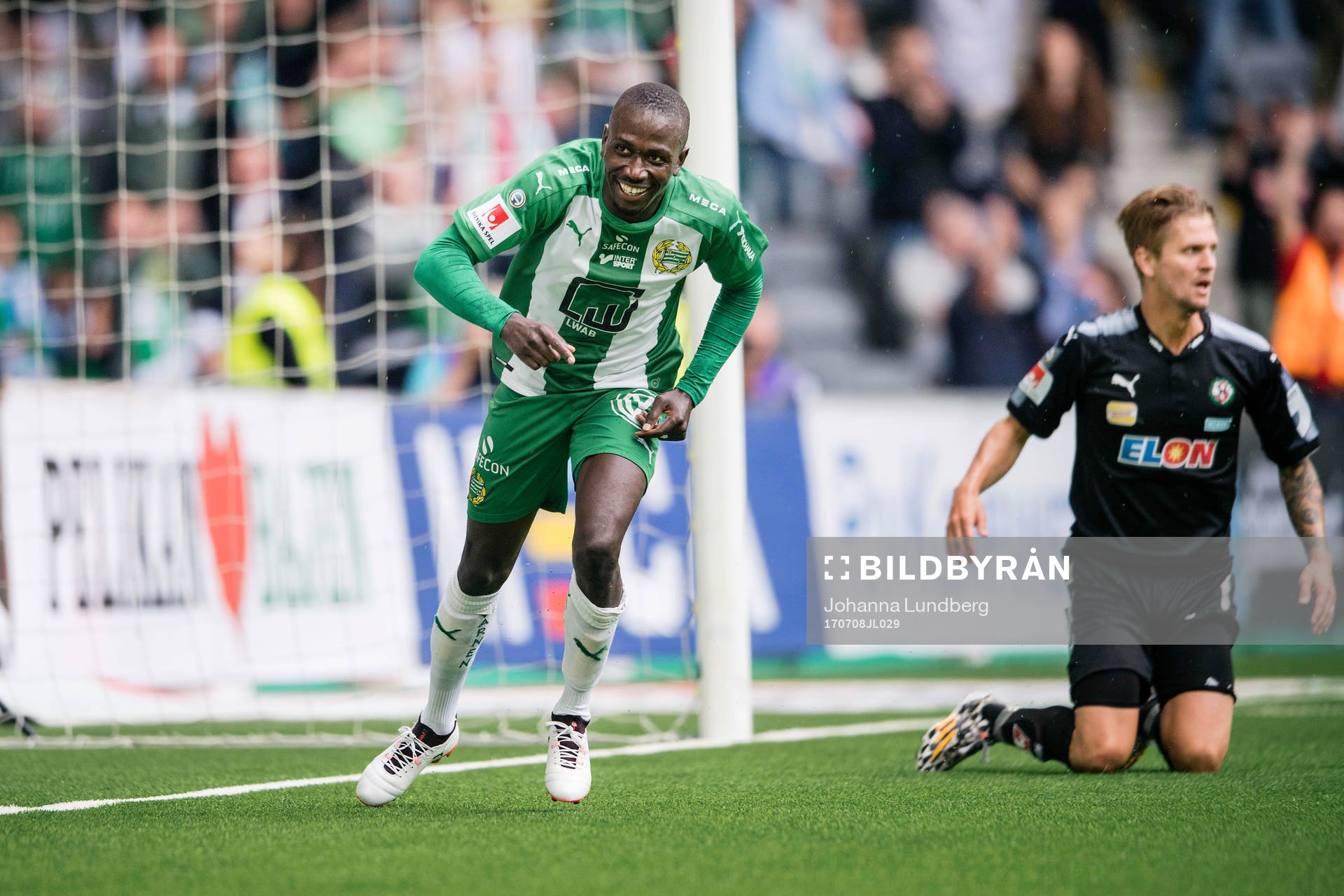 Hammarbys Pa Amat Dibba gör 3-0 och jublar