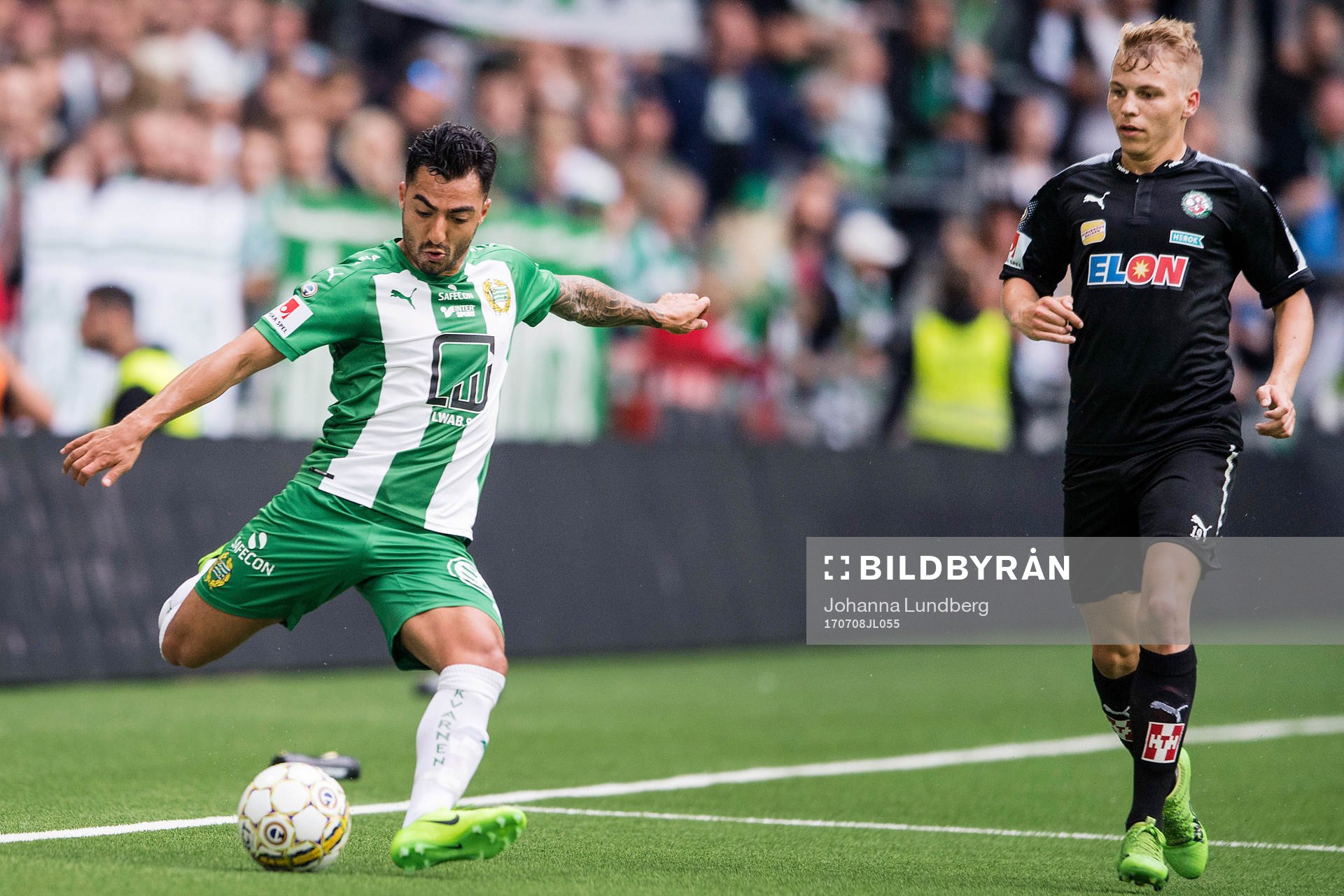 Hammarbys Jiloan Hamad och Örebros Sebastian Ring