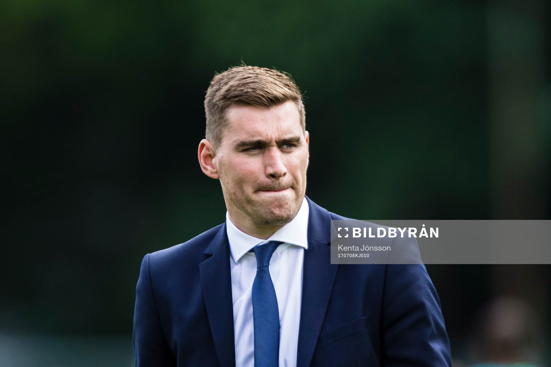 AFC Eskilstunas tränare Michael Jolley innan