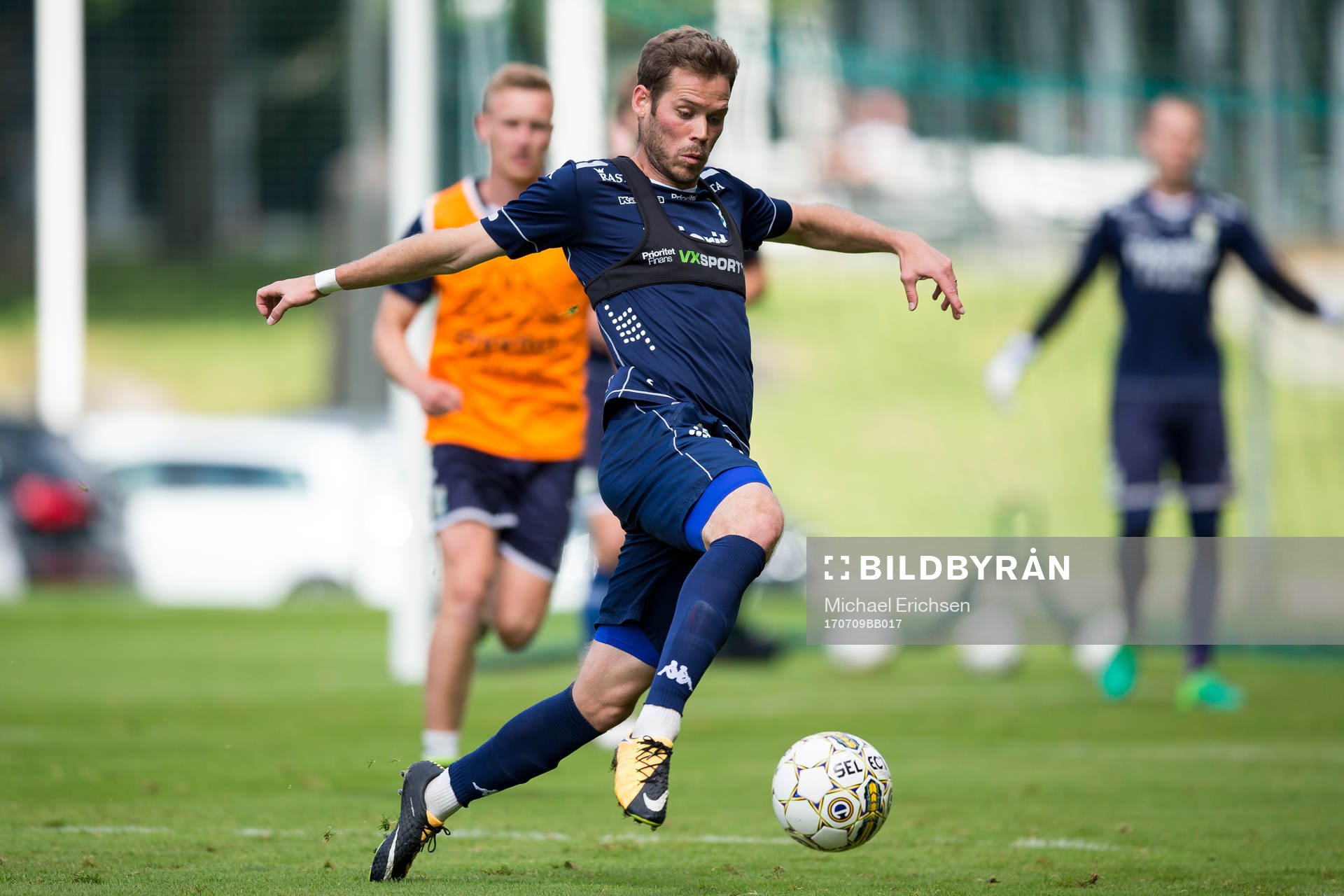 IFK Göteborgs Emil Salomonsson under en träning med IFK Göteborg den 9 juli 2017 i Göteborg.