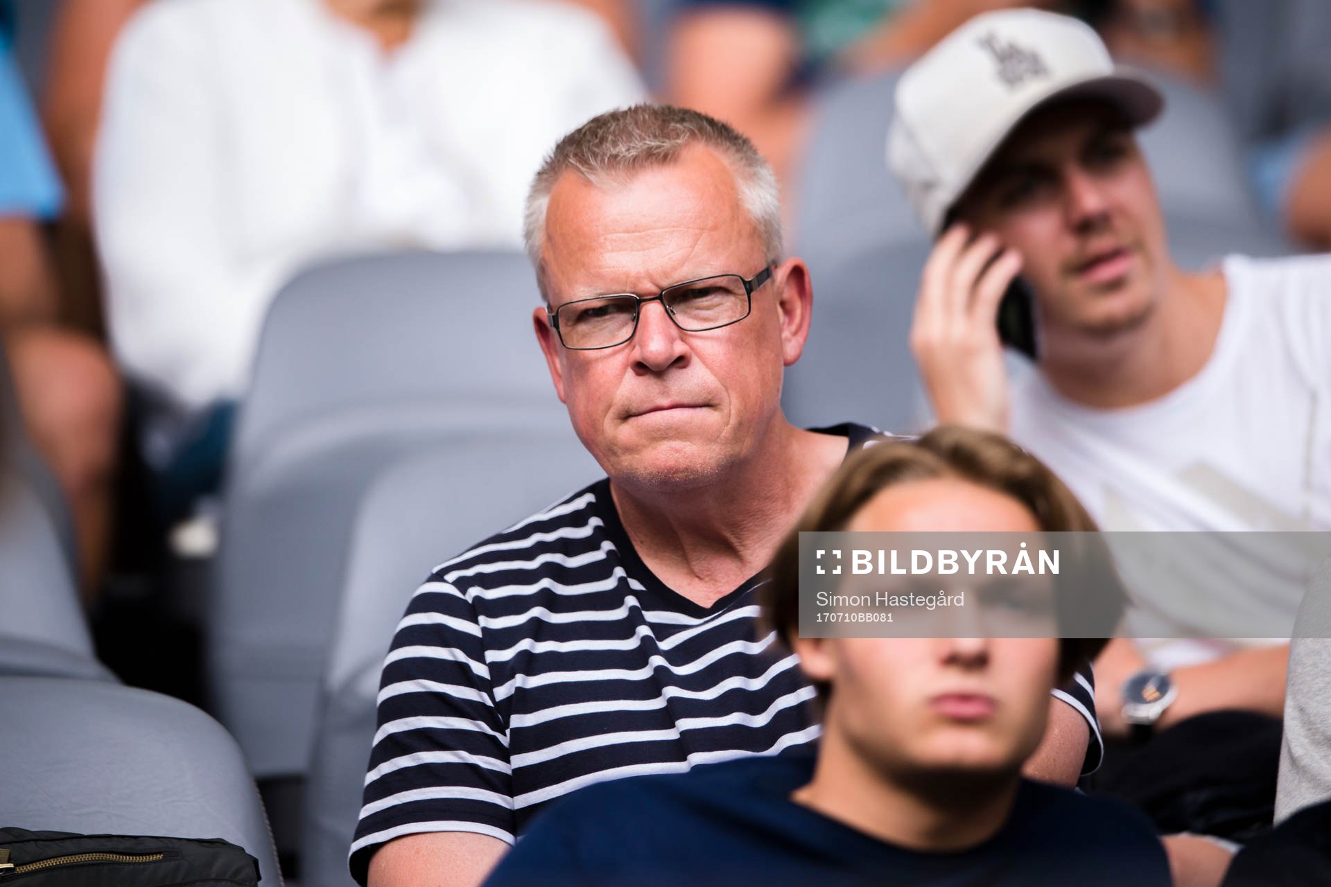 Sveriges förbundskapten Janne Andersson på läktaren