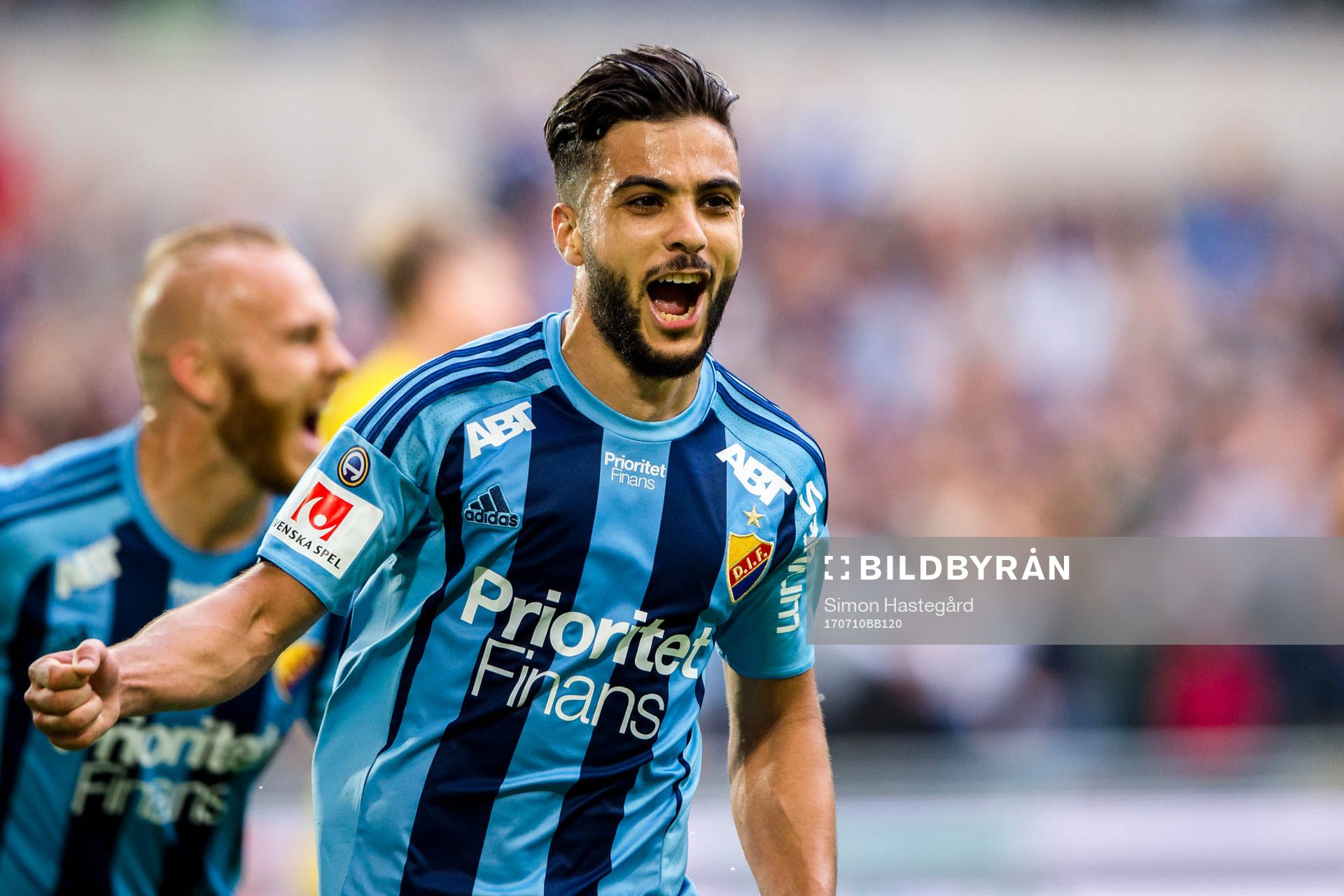 Djurgårdens Othman El Kabir jublar