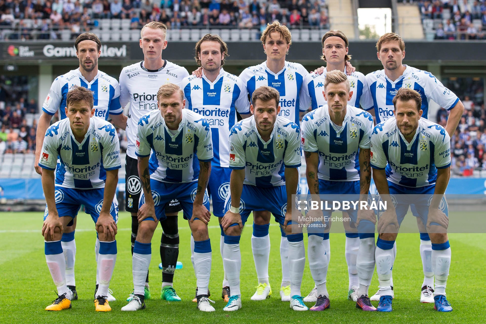IFK Göteborgs startelva innan fotbollsmatchen i