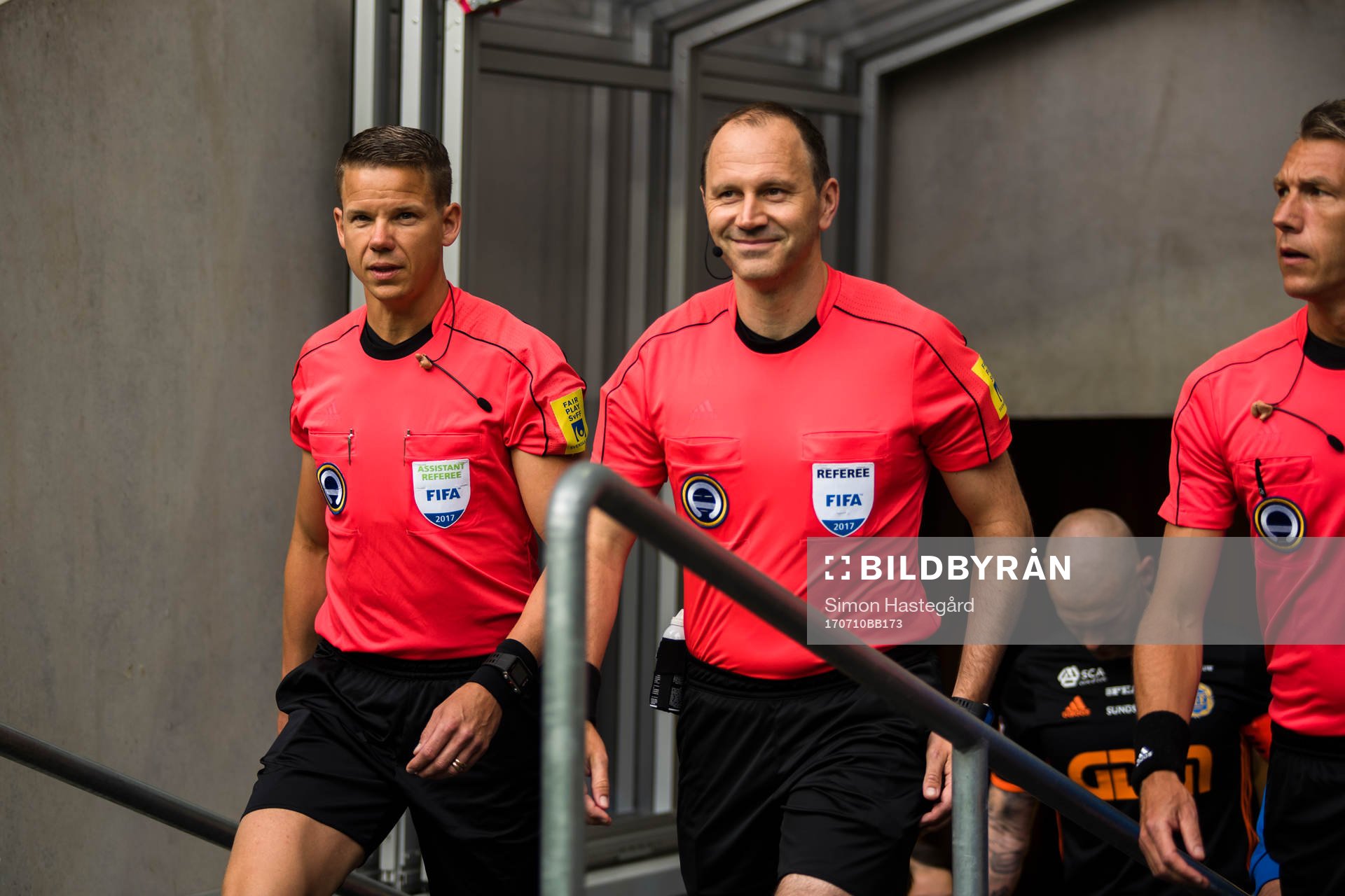 Domare Jonas Eriksson, Mathias Klasenius och Daniel