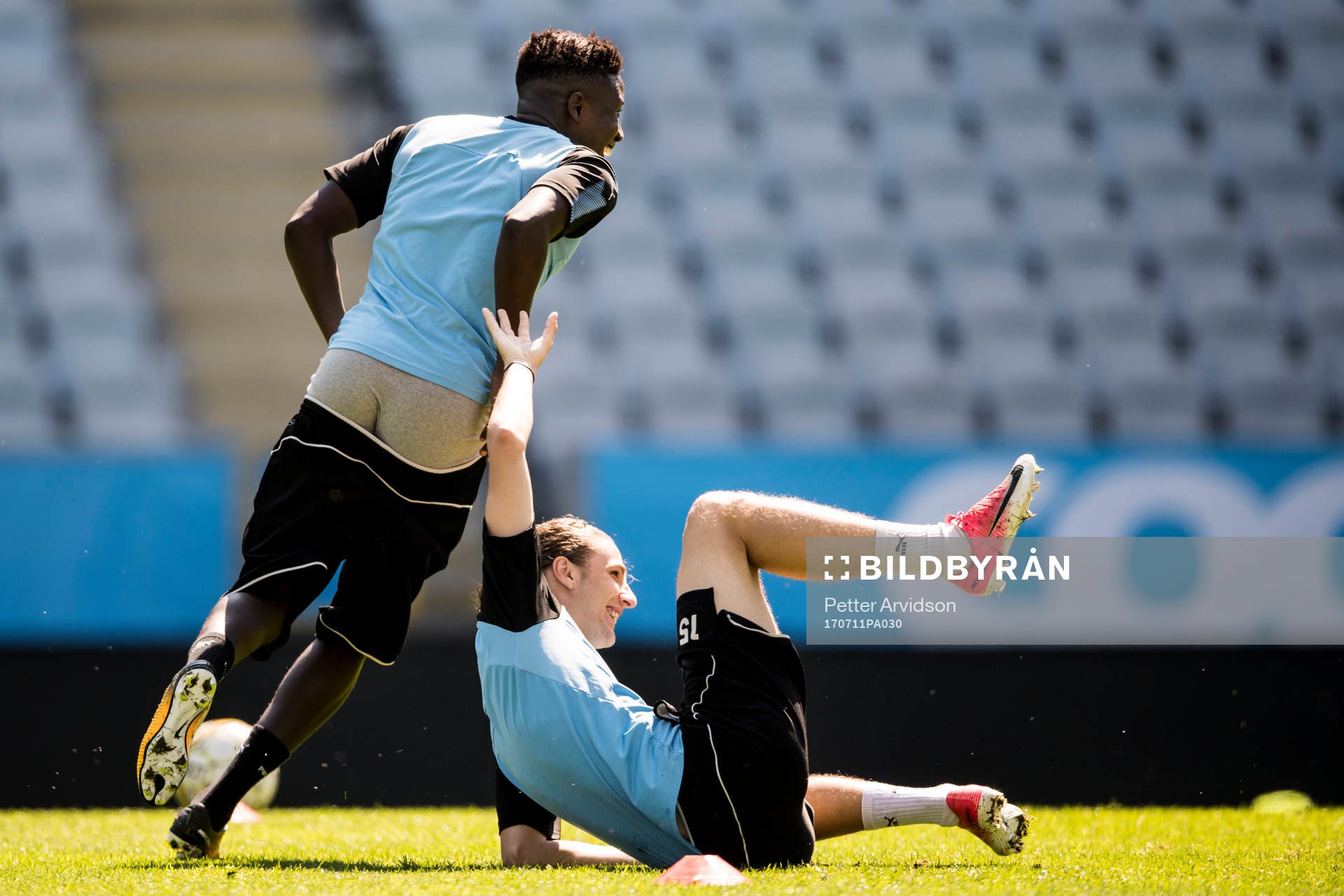 Malmö FFs Pa Konate och Pawel Cibicki