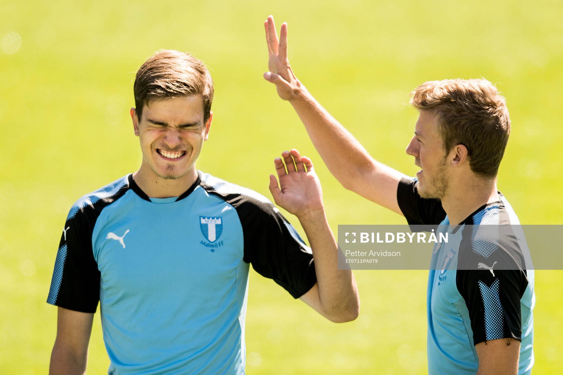 Malmö FFs Pavle Vagic och Teddy Bergqvist