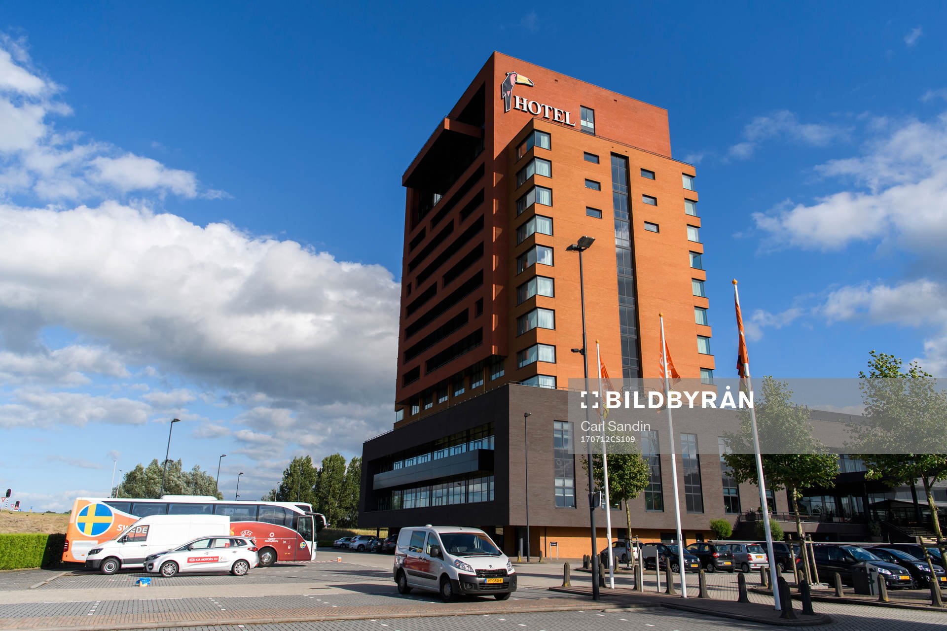 Spelarhotellet Van der Valk under en pressträff med det svenska landslaget i fotboll den 12 juli 2017 i Arnhem.