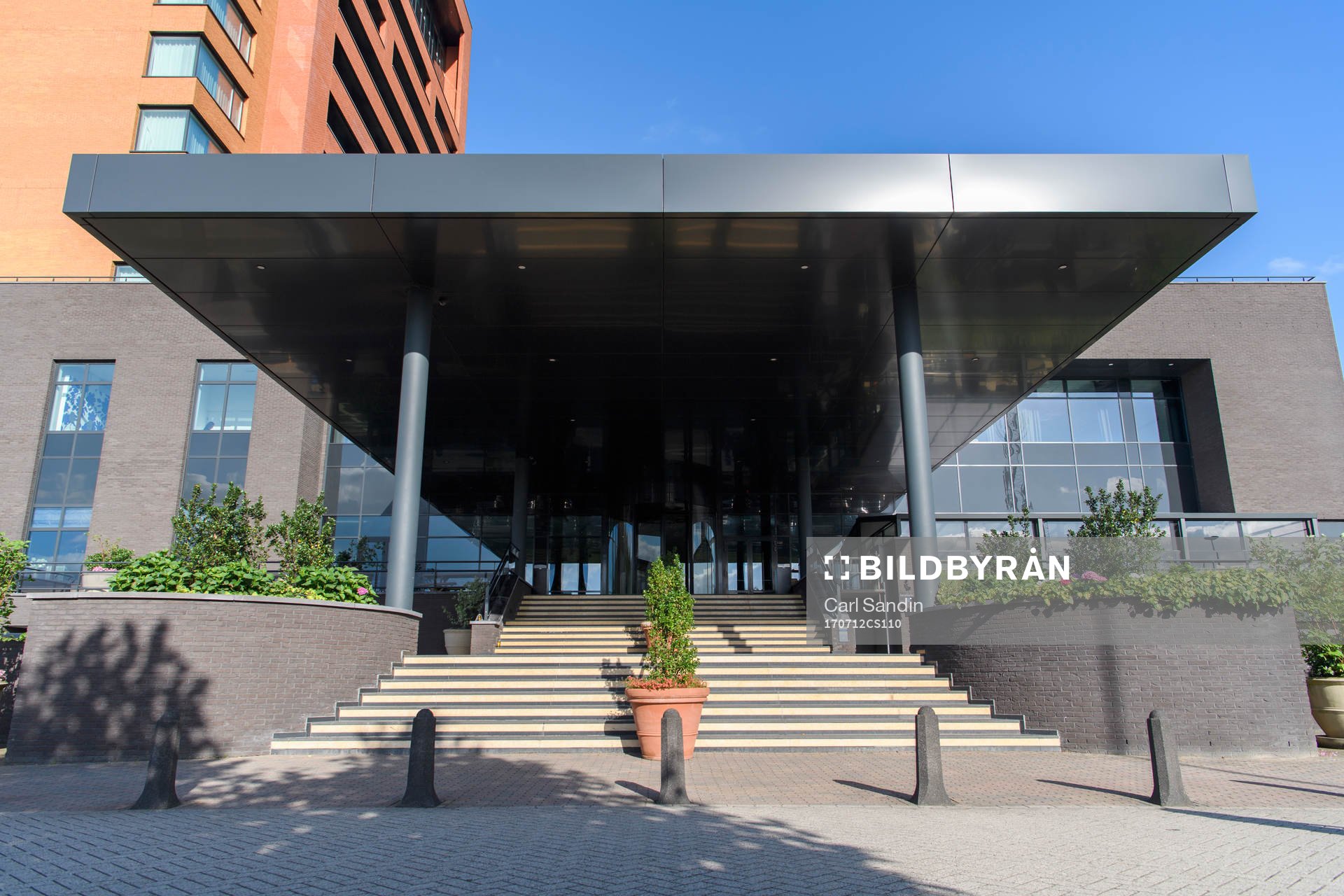 Spelarhotellet Van der Valk under en pressträff med det svenska landslaget i fotboll den 12 juli 2017 i Arnhem.