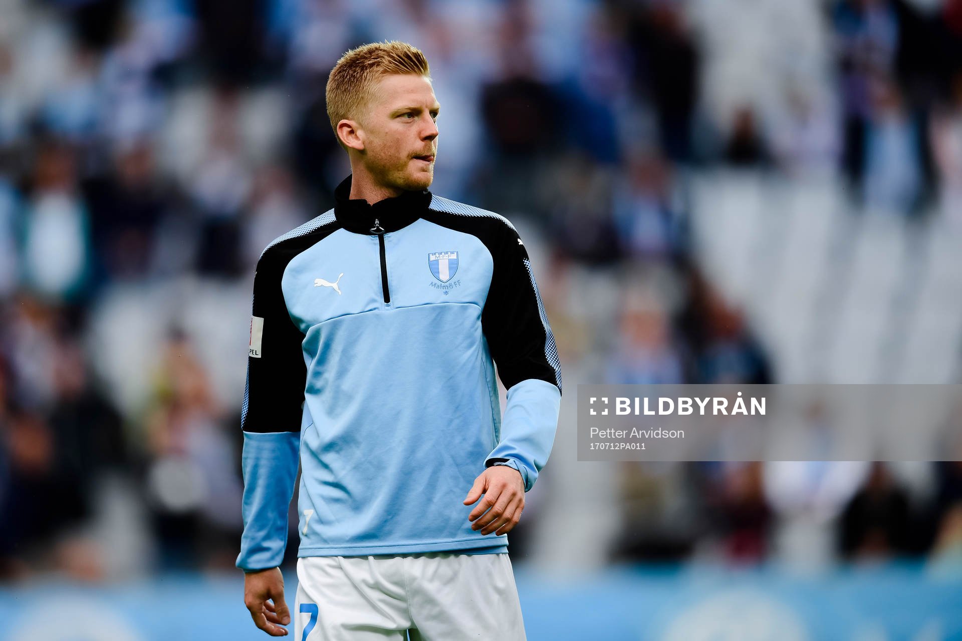 Malmö FFs Anders Christiansen före fotbollsmatchen i