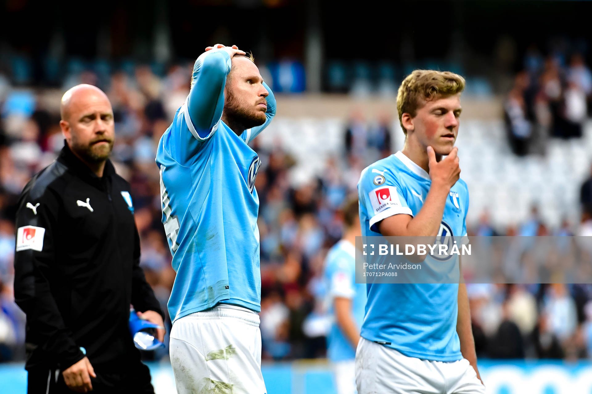 Malmö FFs Lasse Nielsen och Teddy Bergqvist deppar