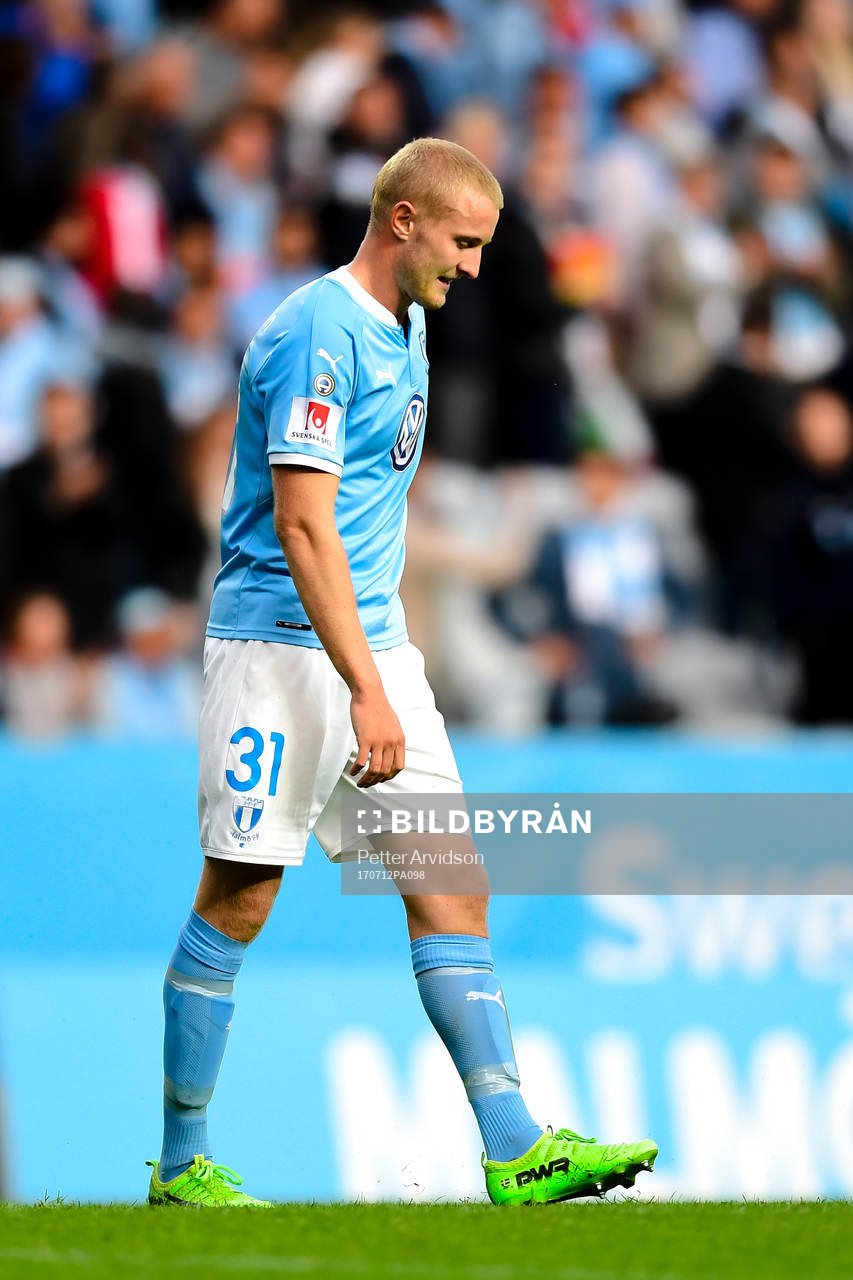 Malmö FFs Franz Brorsson och Anton Tinnerholm deppar