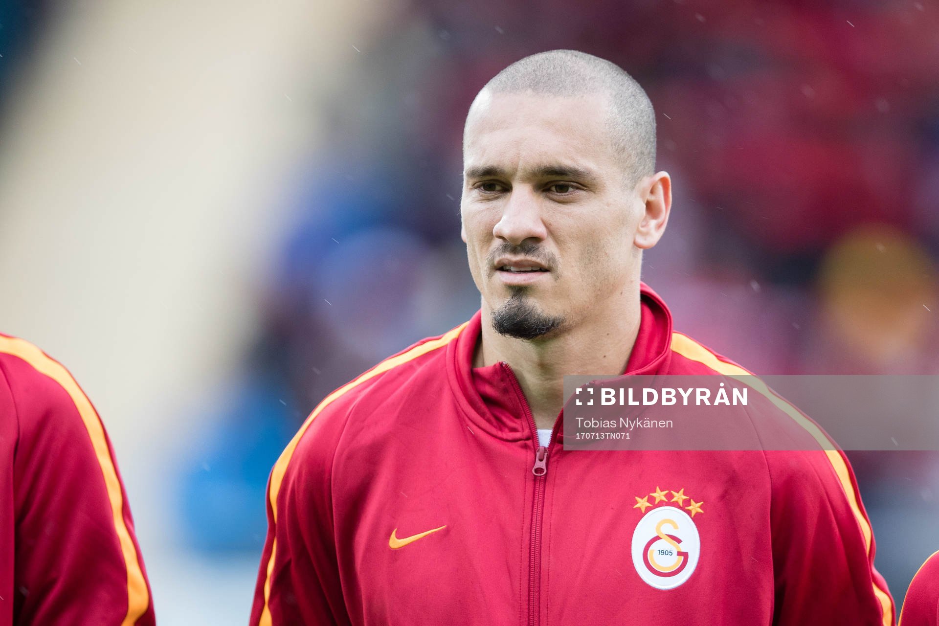 galatasarays Maicon under fotbollsmatchen i kvalet till Europa League mellan Östersund och Galatasaray den 13 juli 2017 i Östersund.